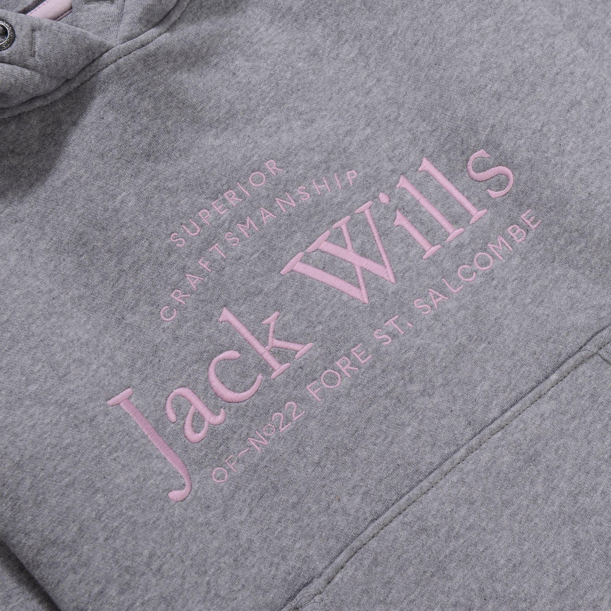 Grigio Melange - Jack Wills - Kids Girls Logo Script Hoodie - 3