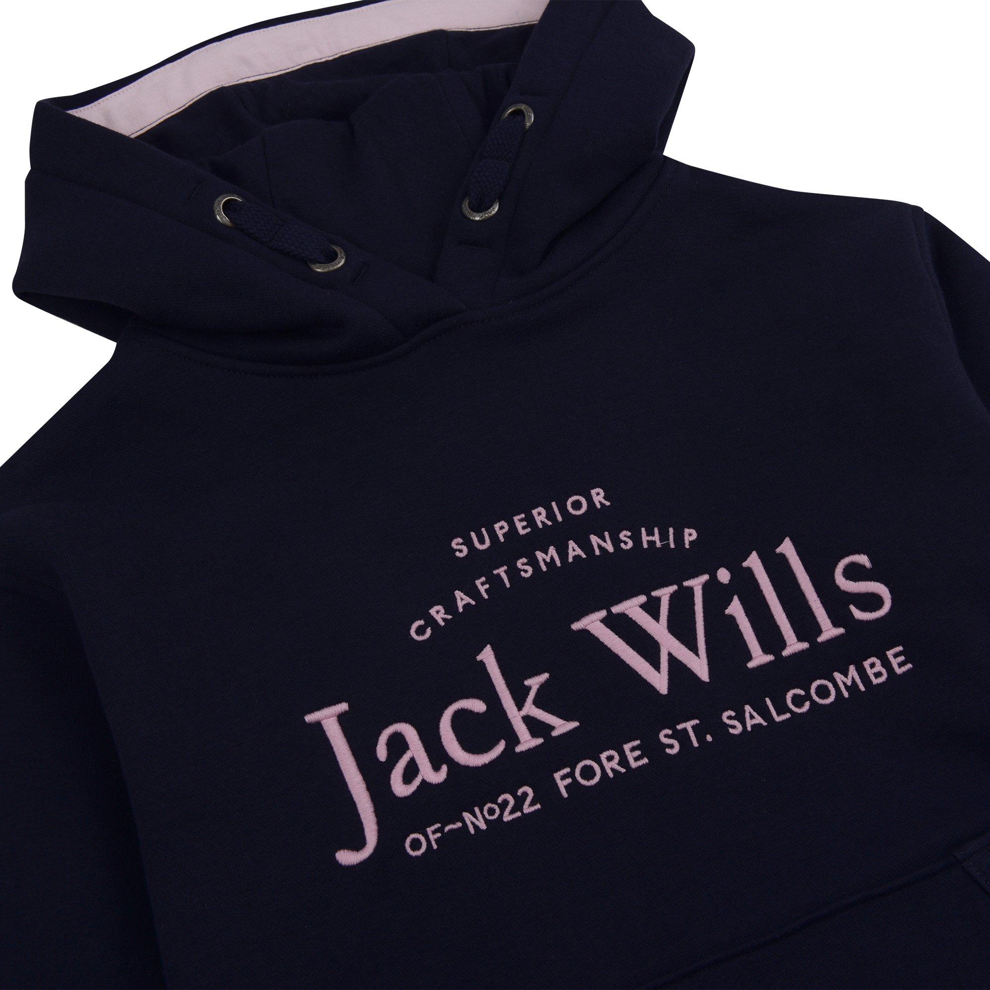 Navy - Jack Wills - Jack Kids Girls Logo Script Hoodie - 3