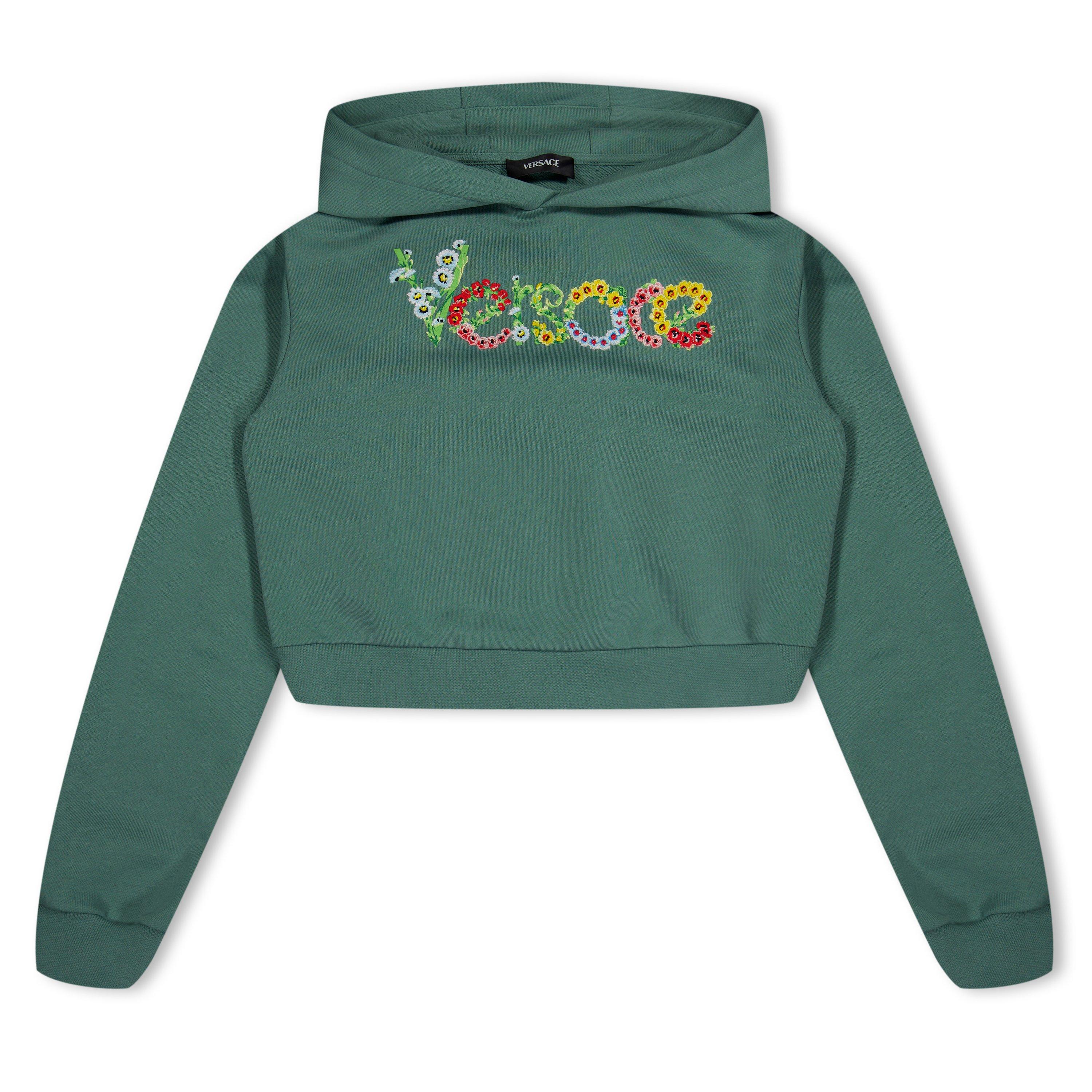 Sage 2GL20 - Versace - Cropped Floral Hoodie Juniors - 1