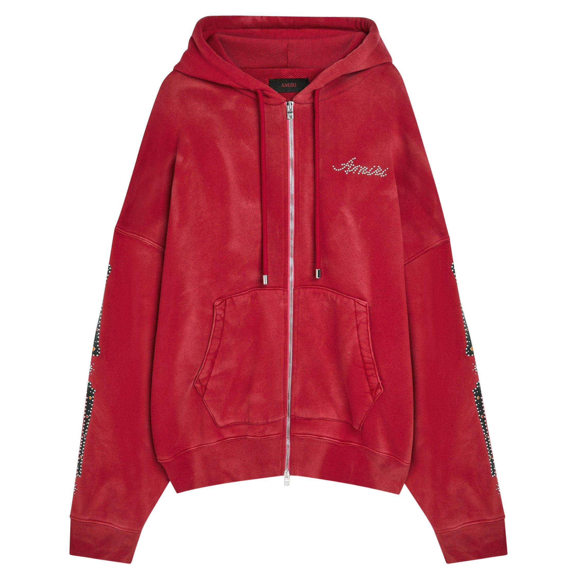 RED - Amiri - AMIRI BONES STUDDED HOODIE - 1