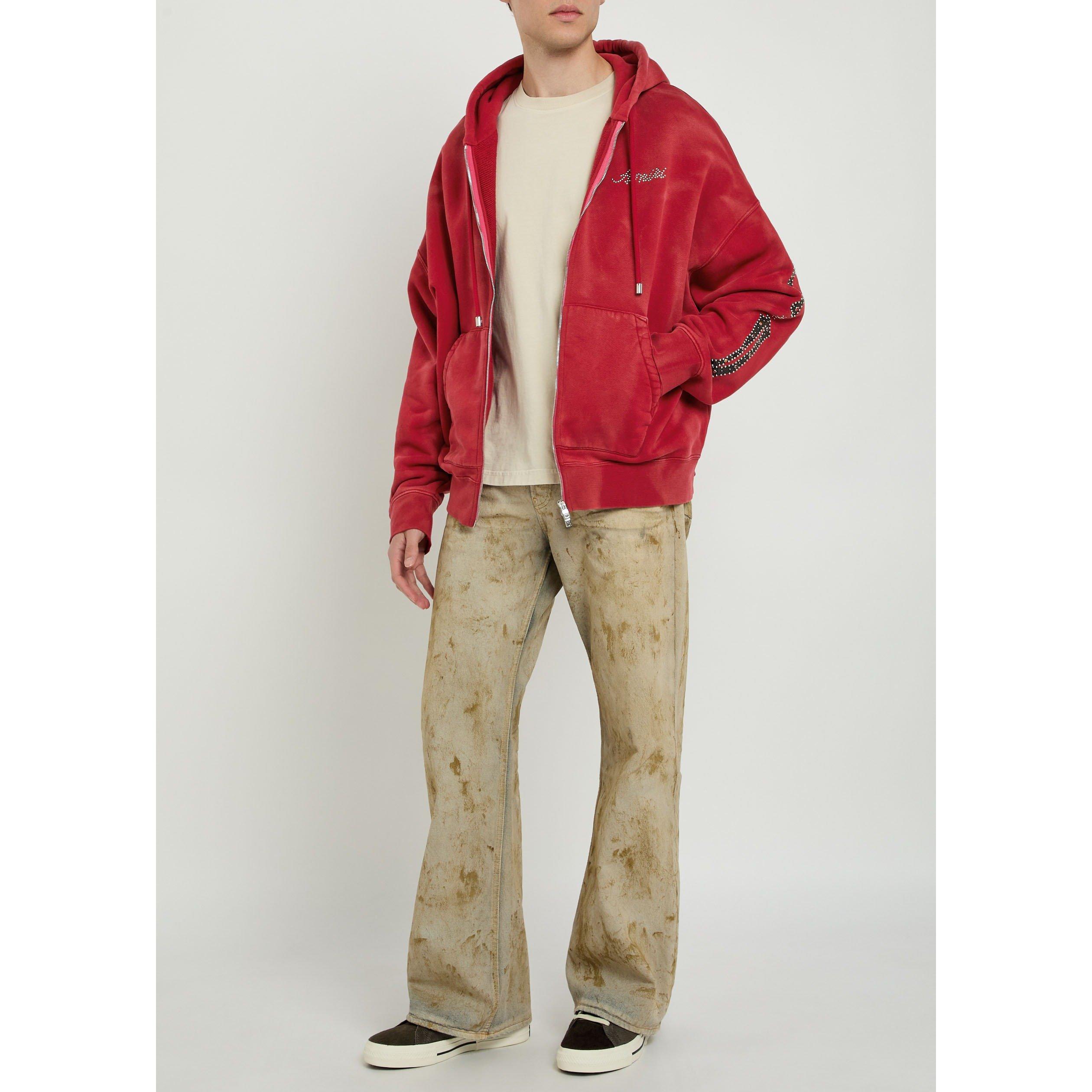 RED - Amiri - AMIRI BONES STUDDED HOODIE - 5