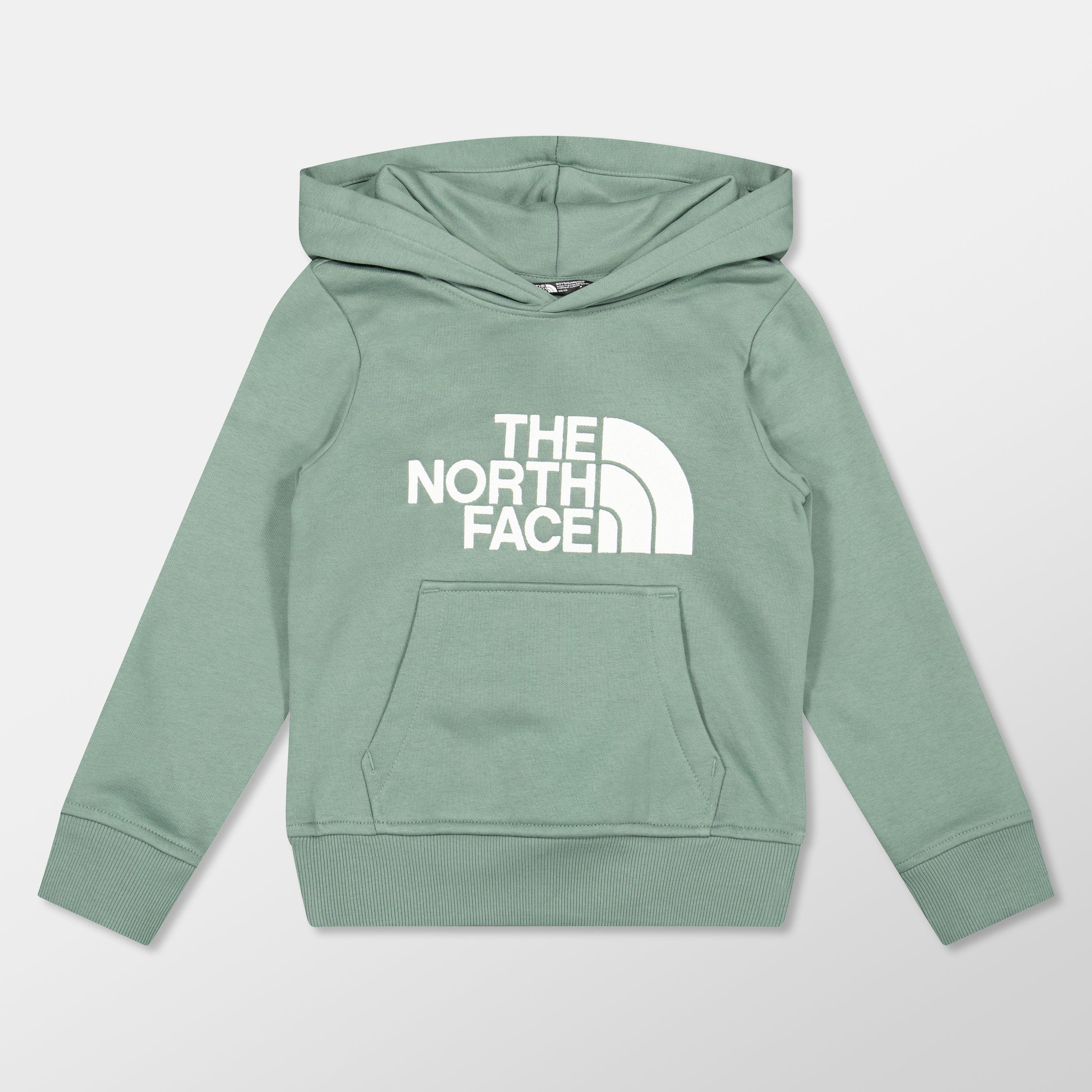 The North Face Boys Drew Peak Over-The-Head Hoodie Juniors - Duck Green Hch - XS
