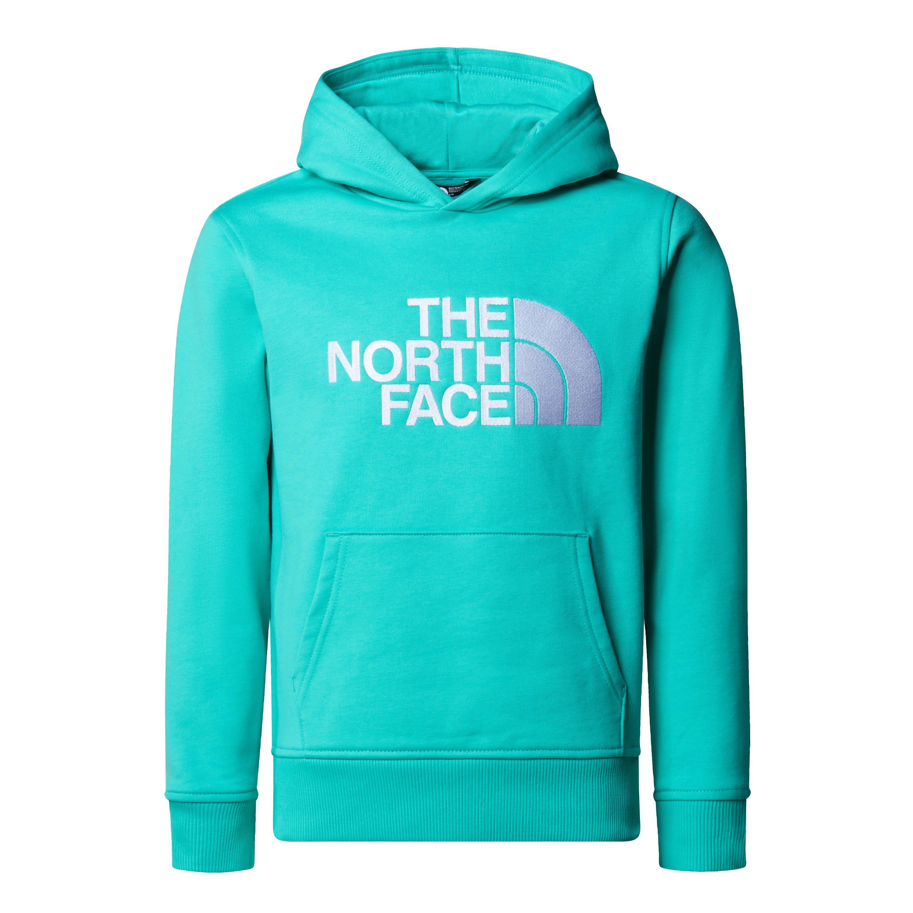 The North Face Boys Drew Peak Over-The-Head Hoodie Juniors - Aqua Pin - 16/2XL