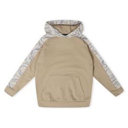 Versace Barocco Paneled Over The Head Hoodie Juniors