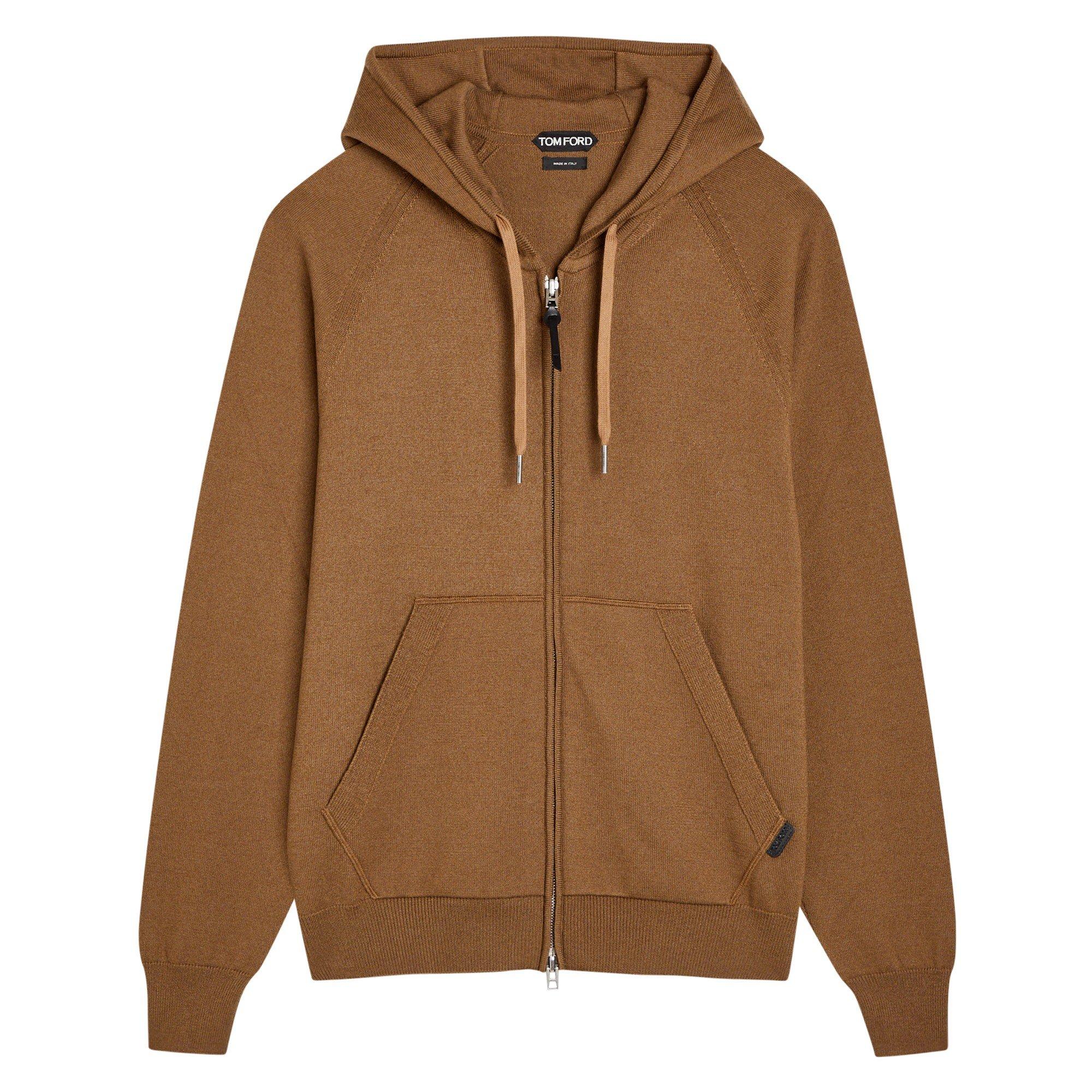 CARAMEL - Tom Ford - TF CASHMERE MERINO HOODIE - 1