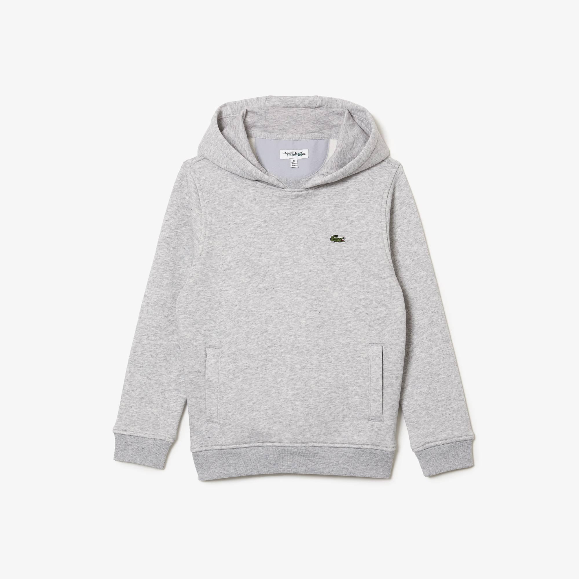 Lacoste Boys' Logo Over-the-head Hoodie - Grey CCA 09 - 10 Years