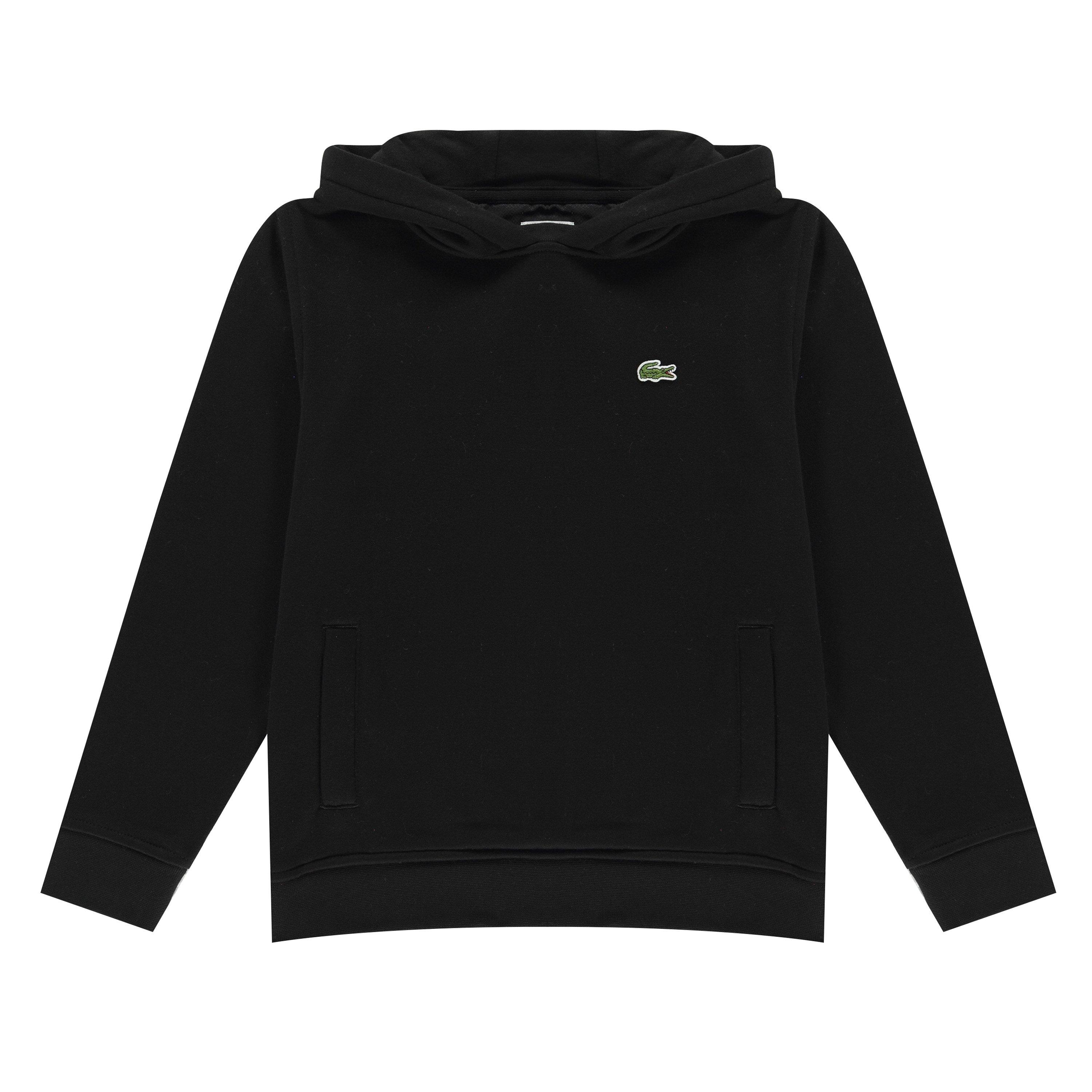 Black 09 - Lacoste - Boys' Logo Over-the-head Hoodie - 1