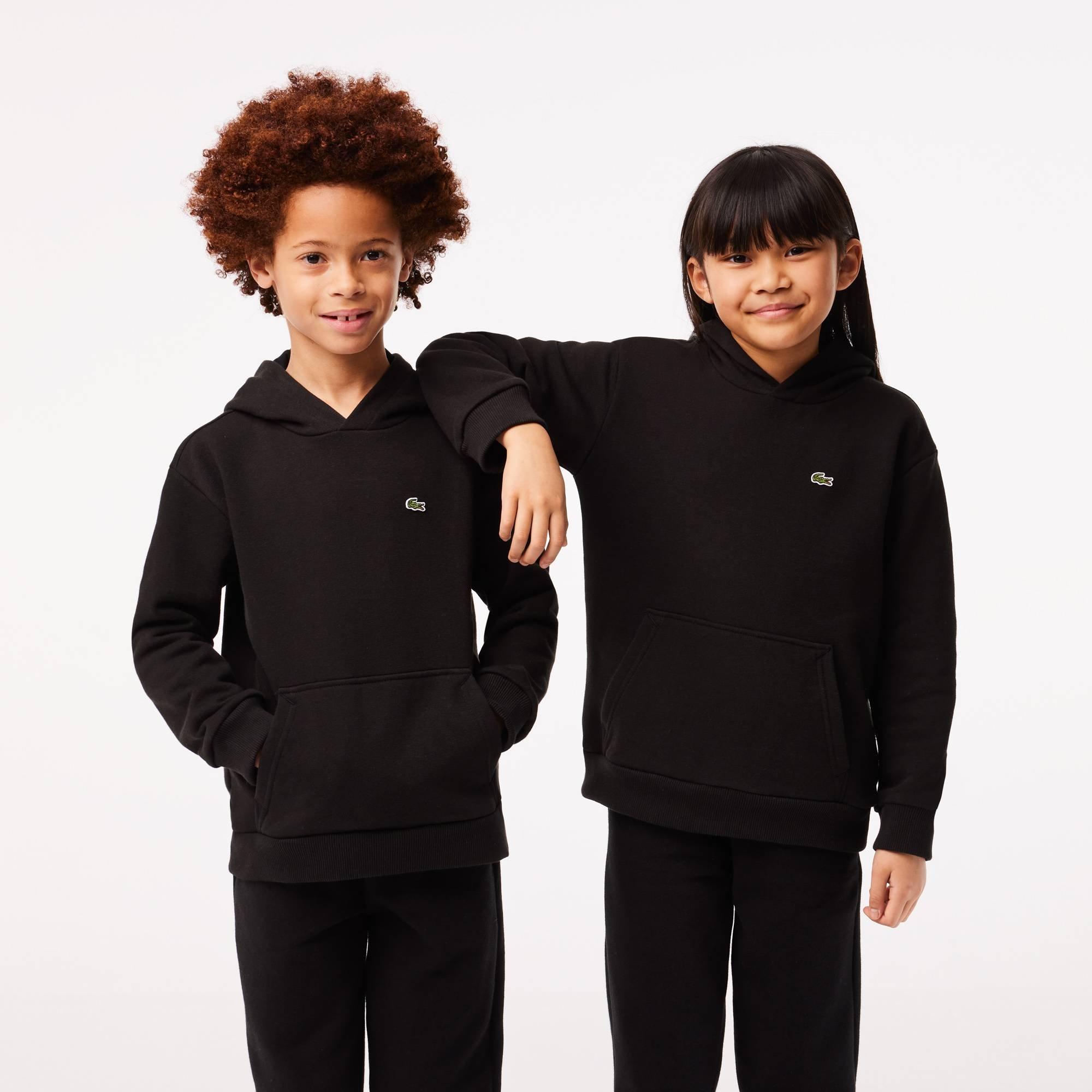 Black - Lacoste - Boys' Logo Over-the-head Hoodie - 2
