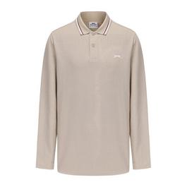Slazenger Long Sleeve Tipped Polo Men
