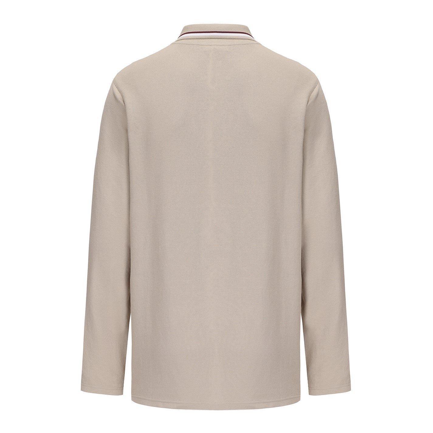 Bege - Slazenger - Long Sleeve Tipped Polo Men - 2