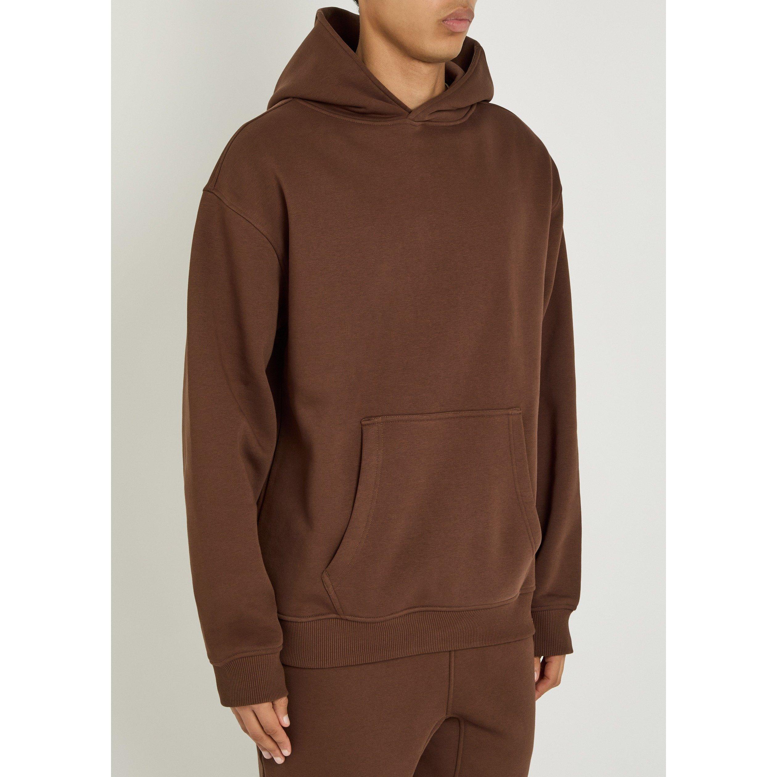 BROWN - Now You Live - Men's Harcourt Over the Head Cotton Hoodie - 2