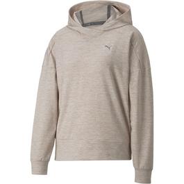 Puma logo-patch sleeve hoodie Violett