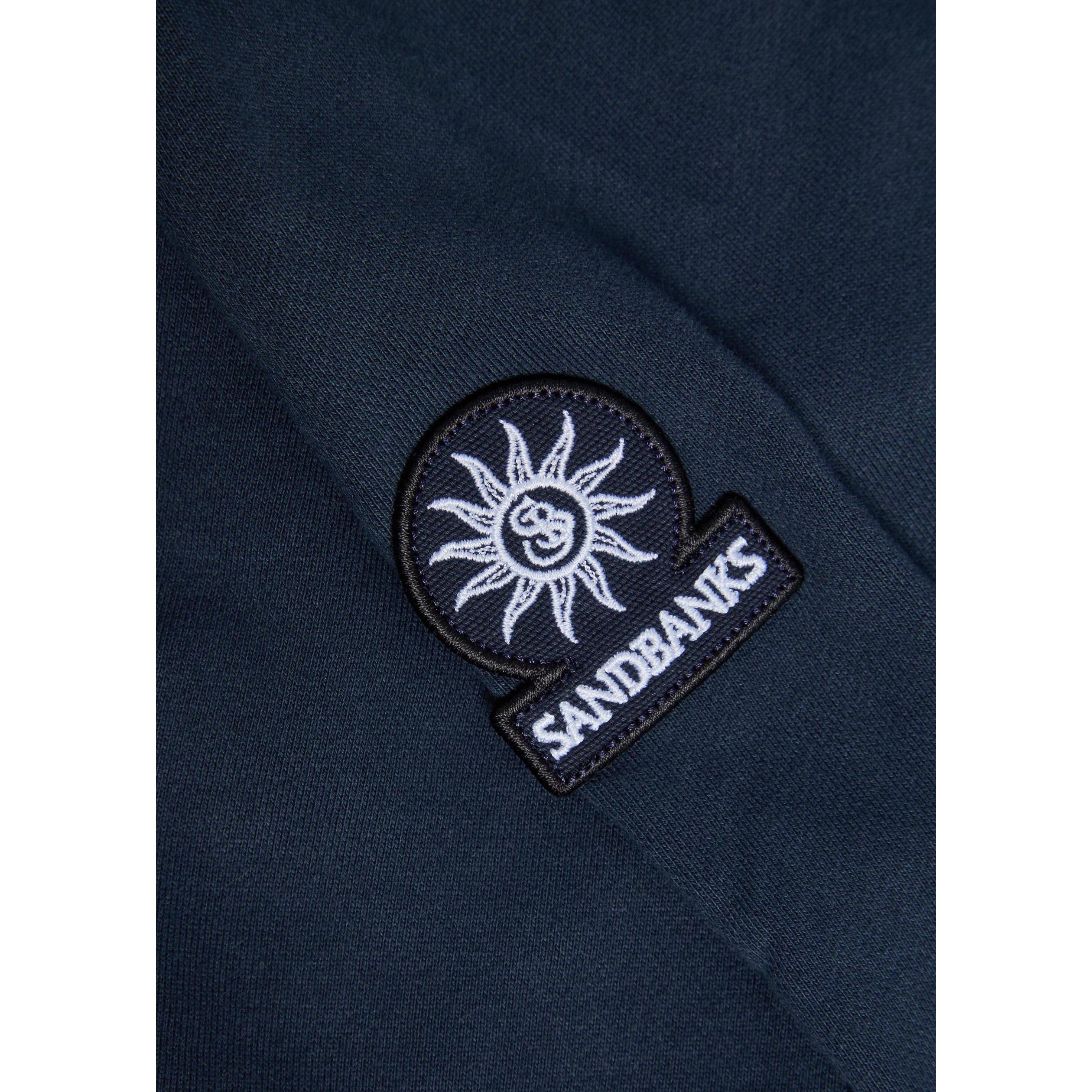 NAVY - Sandbanks - Men's Badge Logo Over the Head Cotton Hoodie - 4