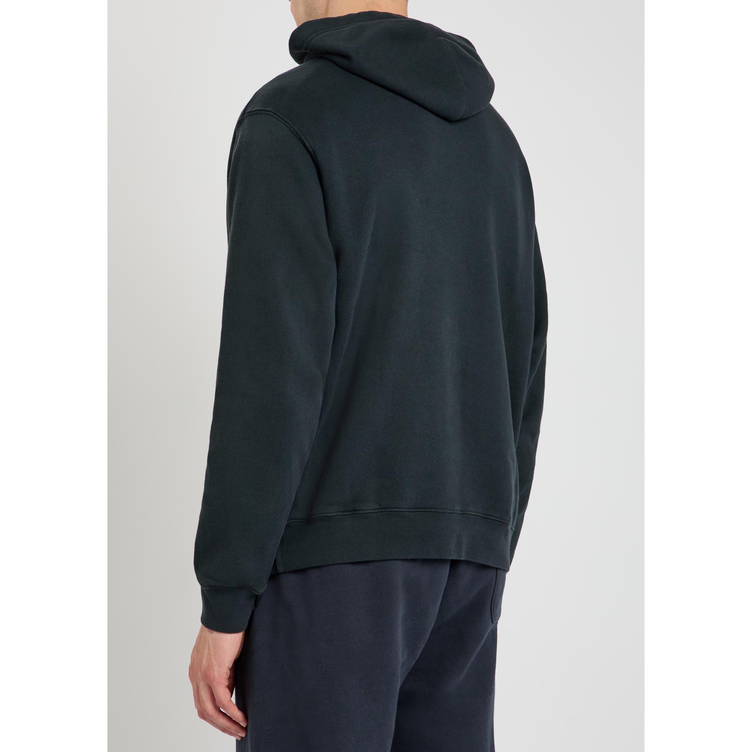 NAVY - Malbon - Men's Fesque Over the Head Cotton Hoodie - 3