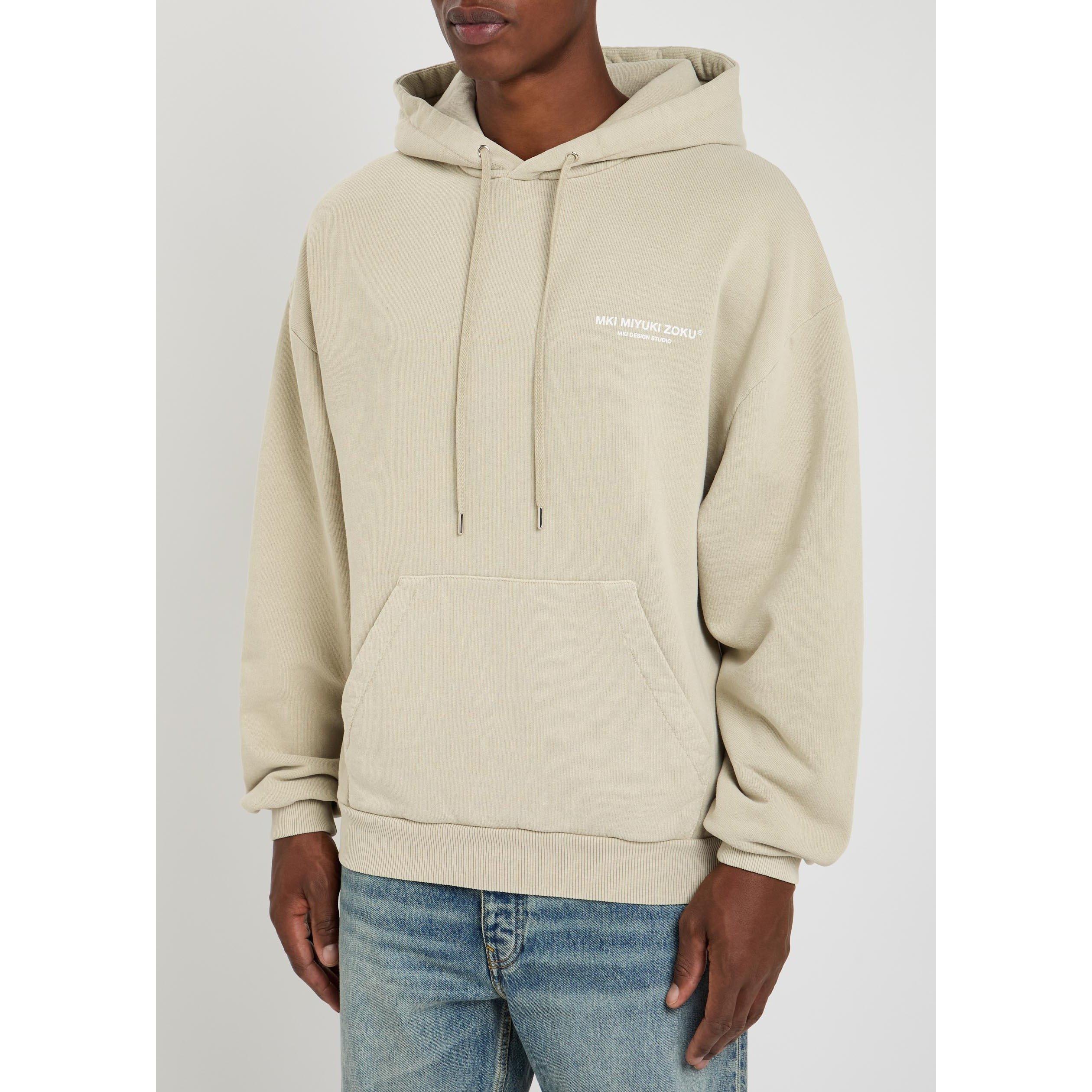DARK GREY - MKI MIYUKI ZOKU - Men's Design Studio Cotton Over the Head Hoodie - 2