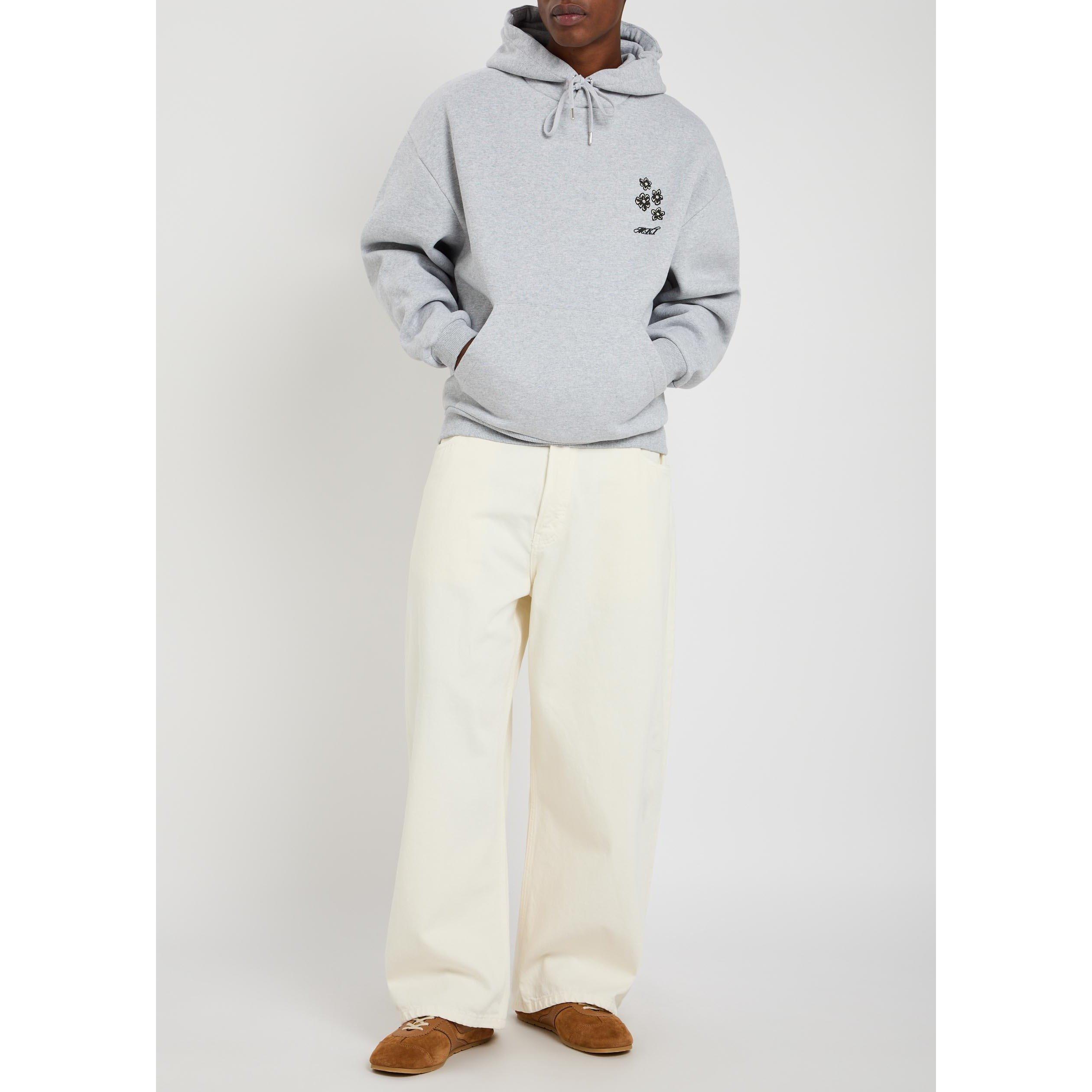 GREY - MKI MIYUKI ZOKU - Men's Hibiscus Cotton Over the Head Hoodie - 5