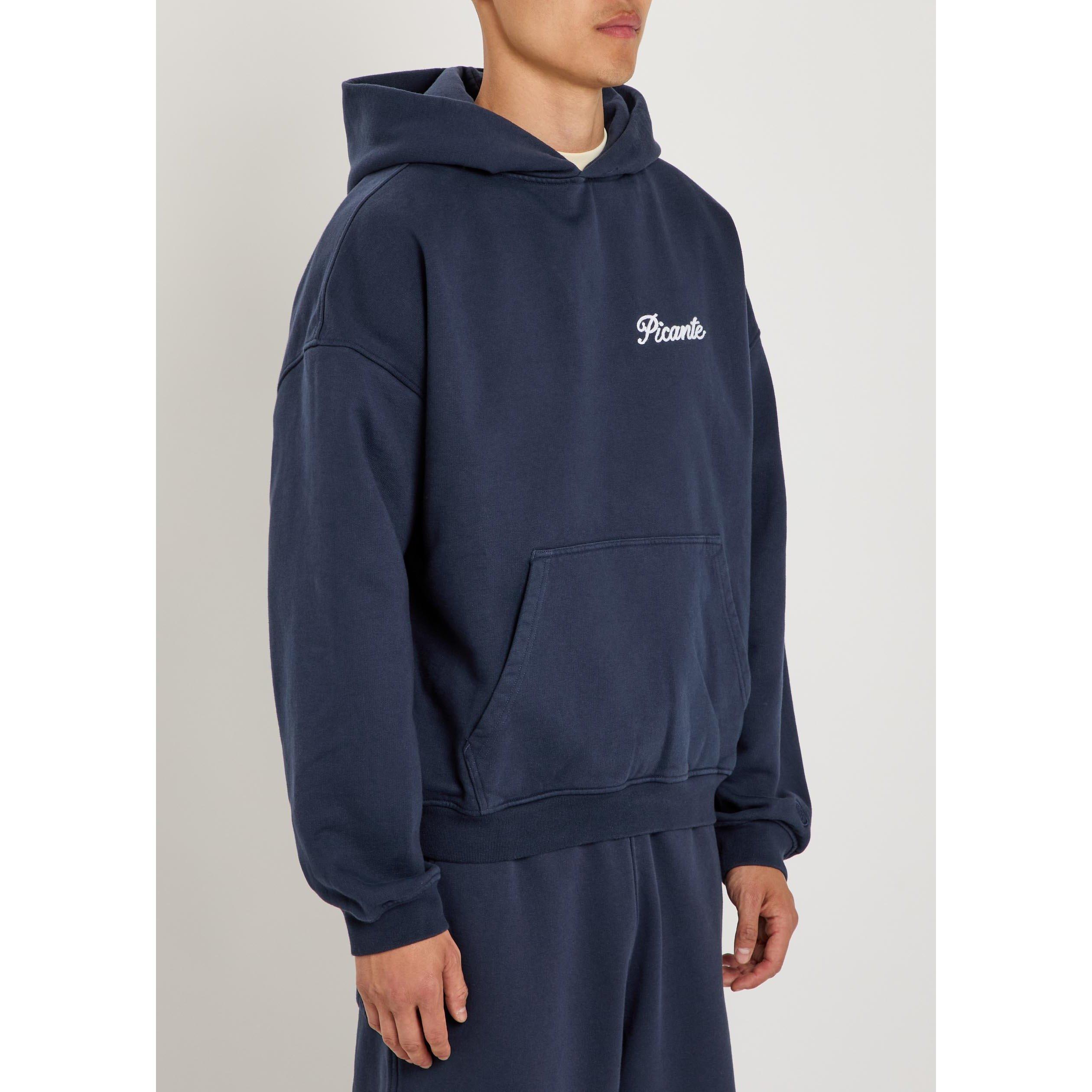 NAVY - PICANTE - Men's Tailor Over the Head Cotton Hoodie - 2