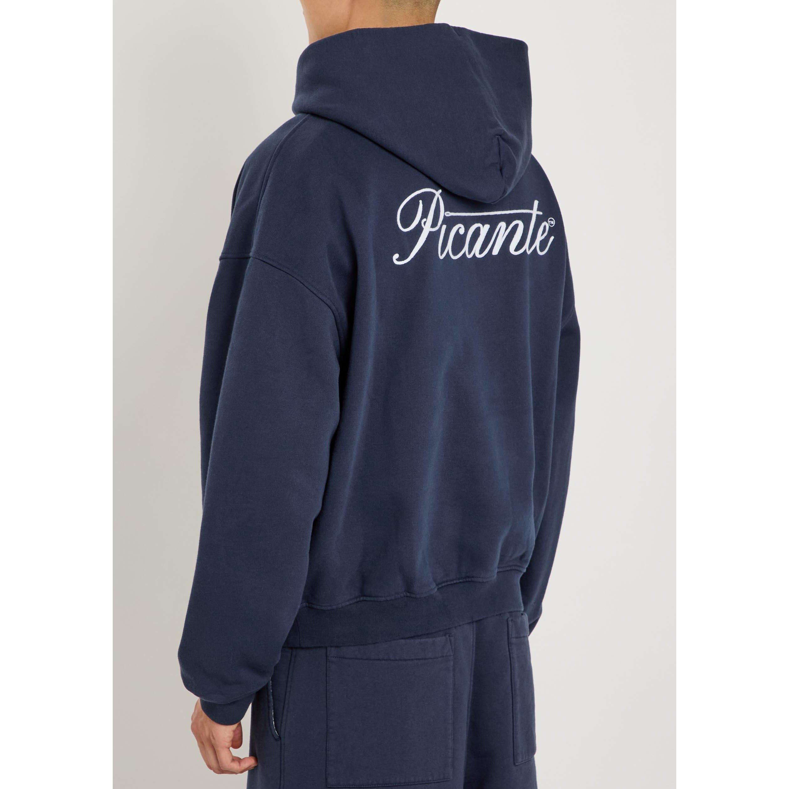 NAVY - PICANTE - Men's Tailor Over the Head Cotton Hoodie - 3