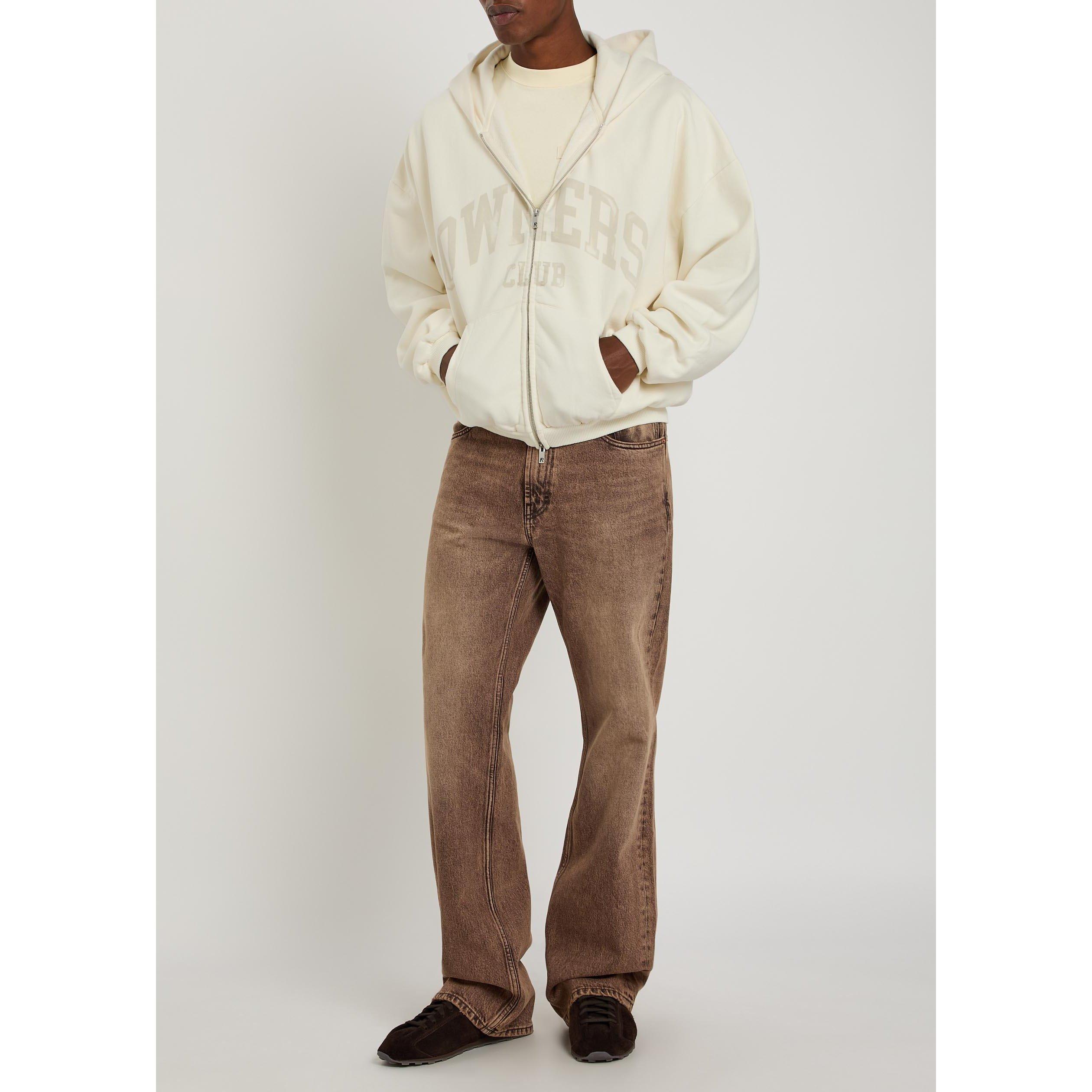 WHITE - Represent - Men's Owners Club Cotton Oversized-Fit Zip Hoodie - 5