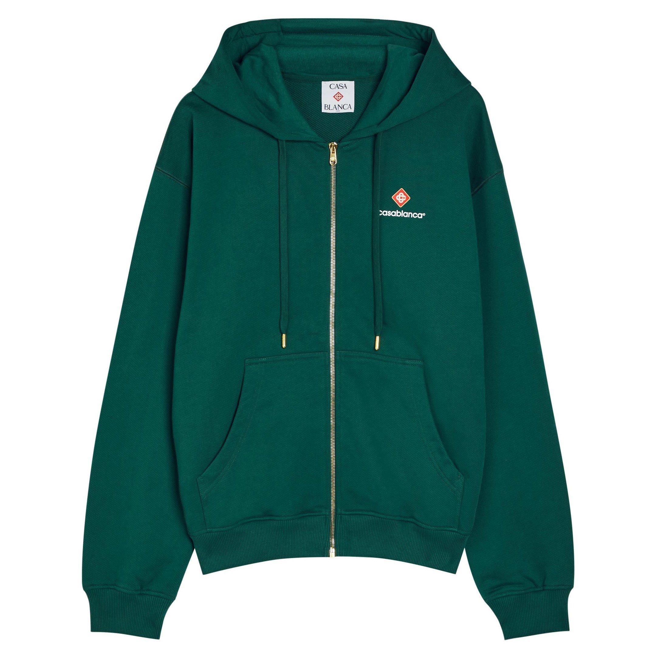 GREEN - Casablanca - CASA CLASSIC ZIP UP HOODIE