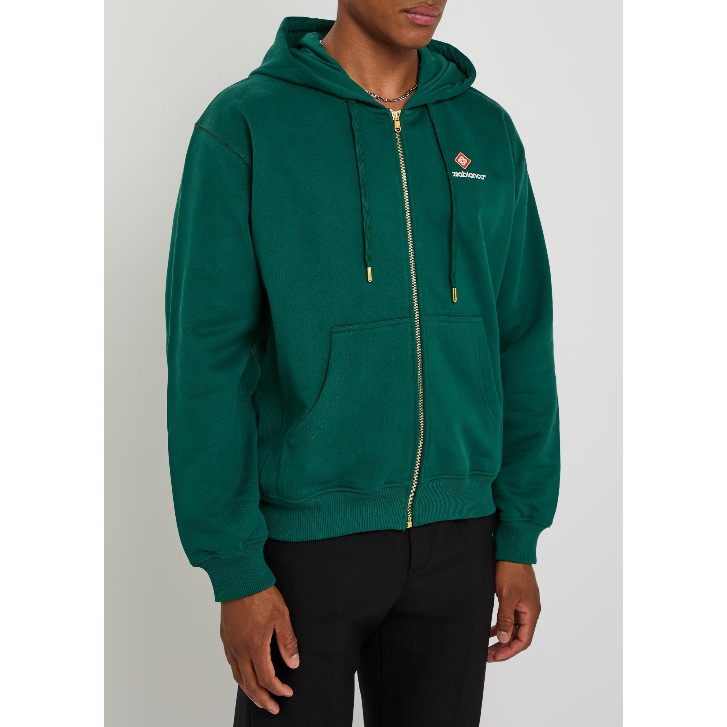GREEN - Casablanca - CASA CLASSIC ZIP UP HOODIE - 2