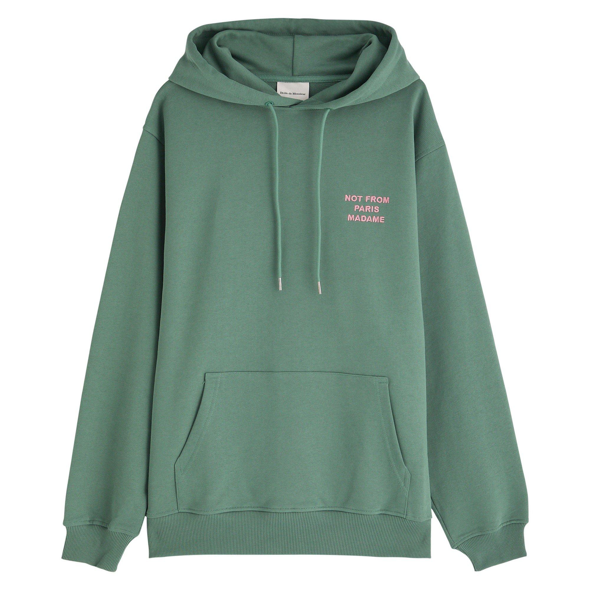 DARK GREEN - Drole De Monsieur - DDM LE HOODIE SLOGAN HOOD