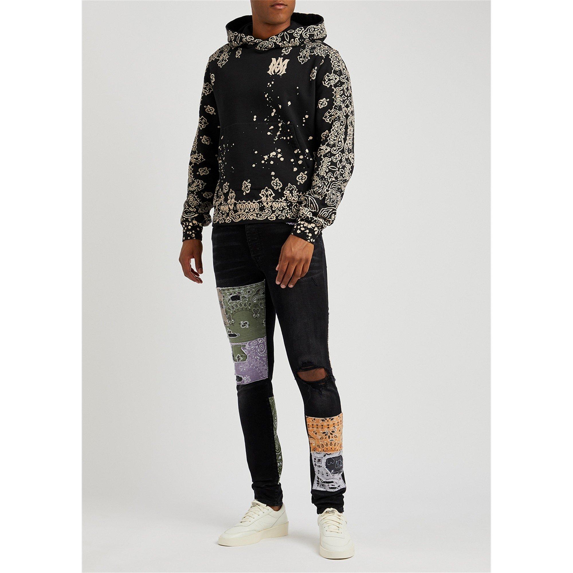 BLACK AND OTHER - Amiri - AMR BLEACD BANDANA HODIE - 5