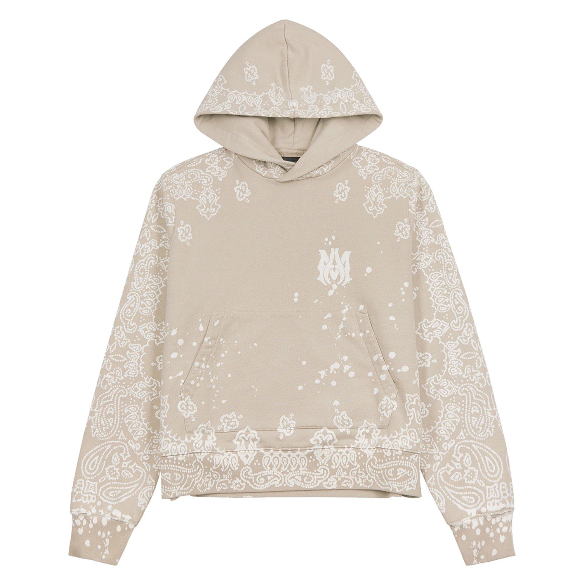 BEIGE AND OTHER - Amiri - AMR BANDANA BLEACH HOODIE - 1