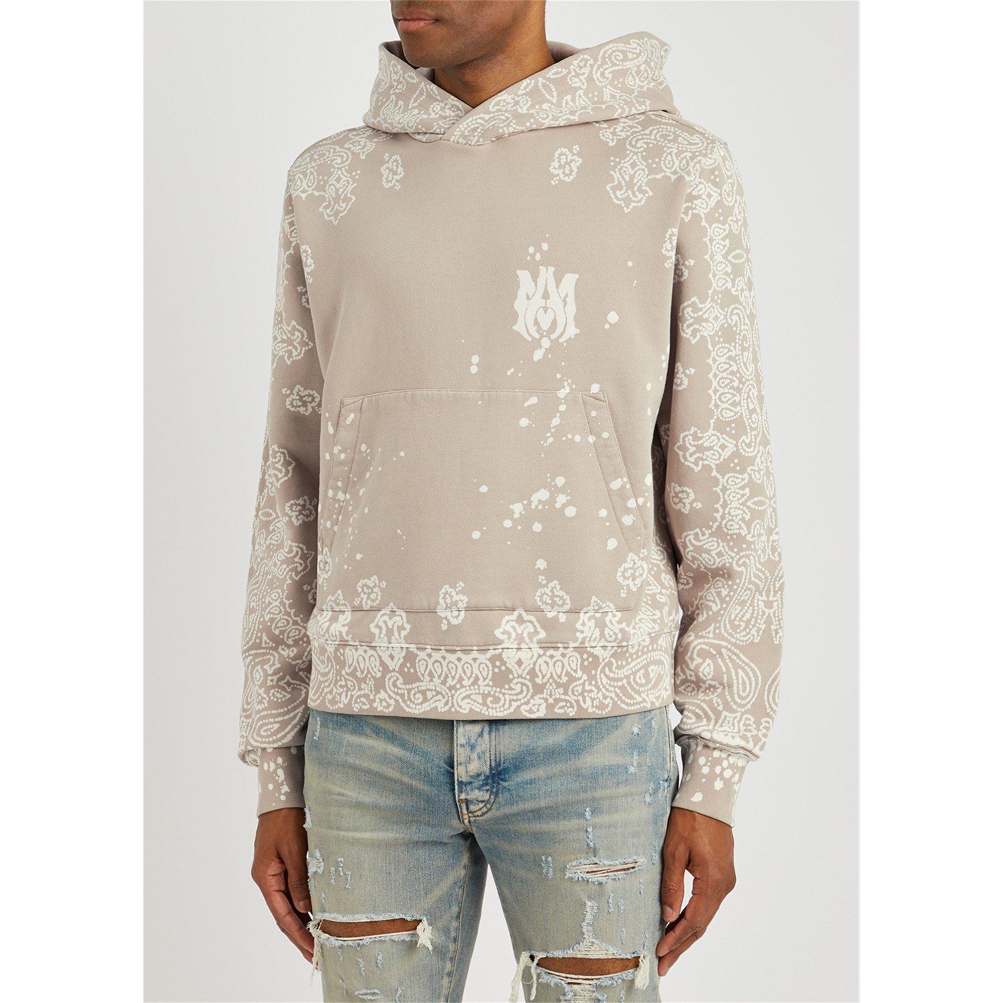 BEIGE AND OTHER - Amiri - AMR BANDANA BLEACH HOODIE - 2