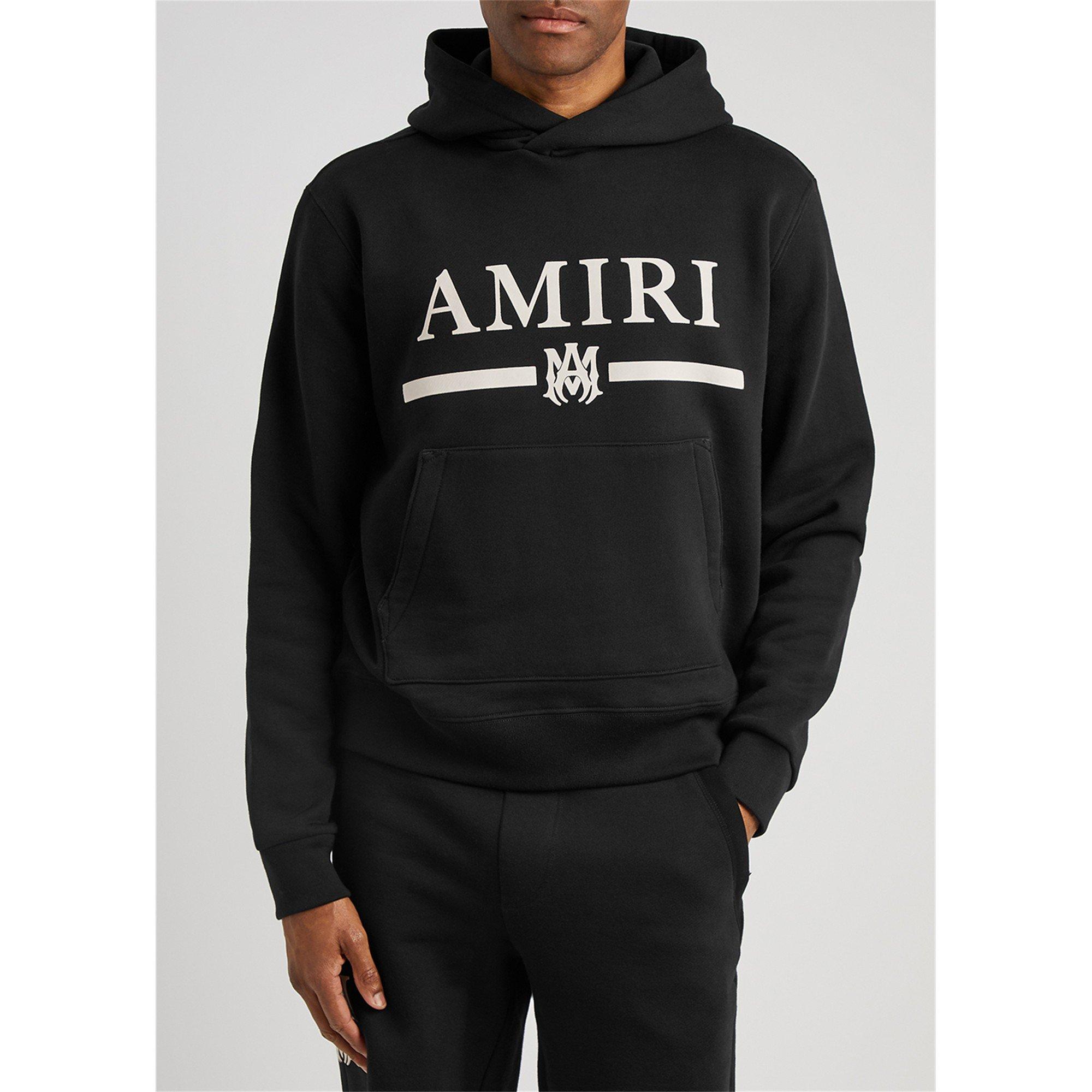 BLACK AND WHITE - Amiri - AMR MA BAR LOGO HOODIE - 2