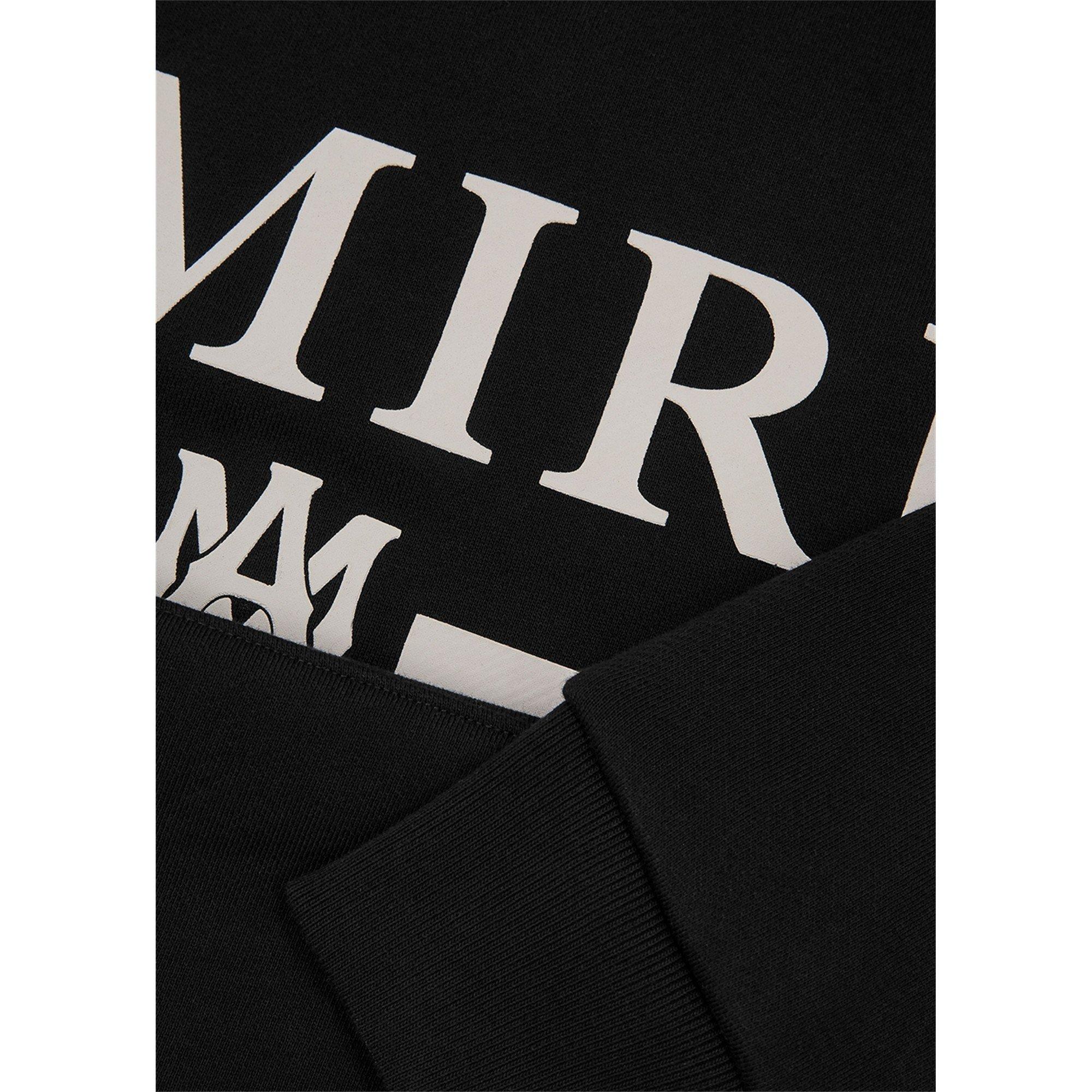 BLACK AND WHITE - Amiri - AMR MA BAR LOGO HOODIE - 4