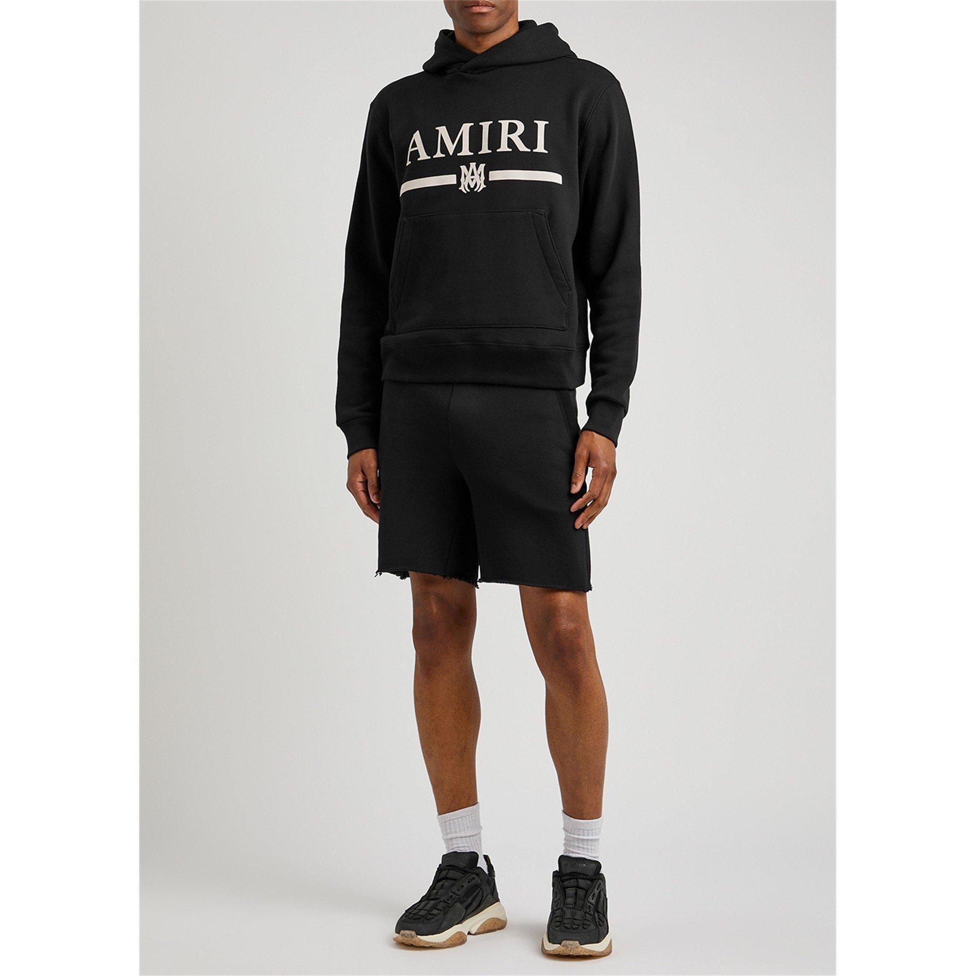 BLACK AND WHITE - Amiri - AMR MA BAR LOGO HOODIE - 5