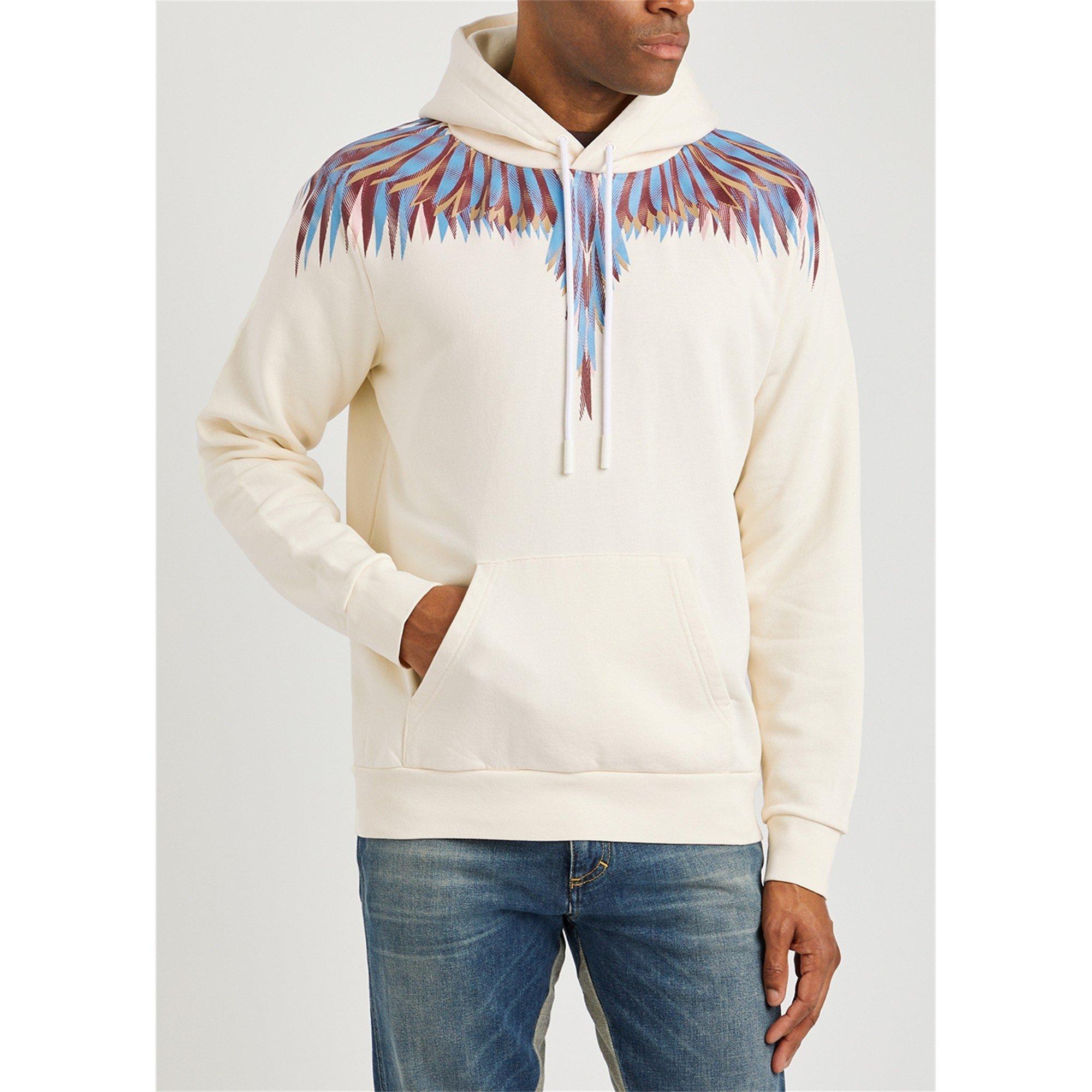 CREAM AND OTHER - Marcelo Burlon - MB LINES WINGS REG HOODIE - 2