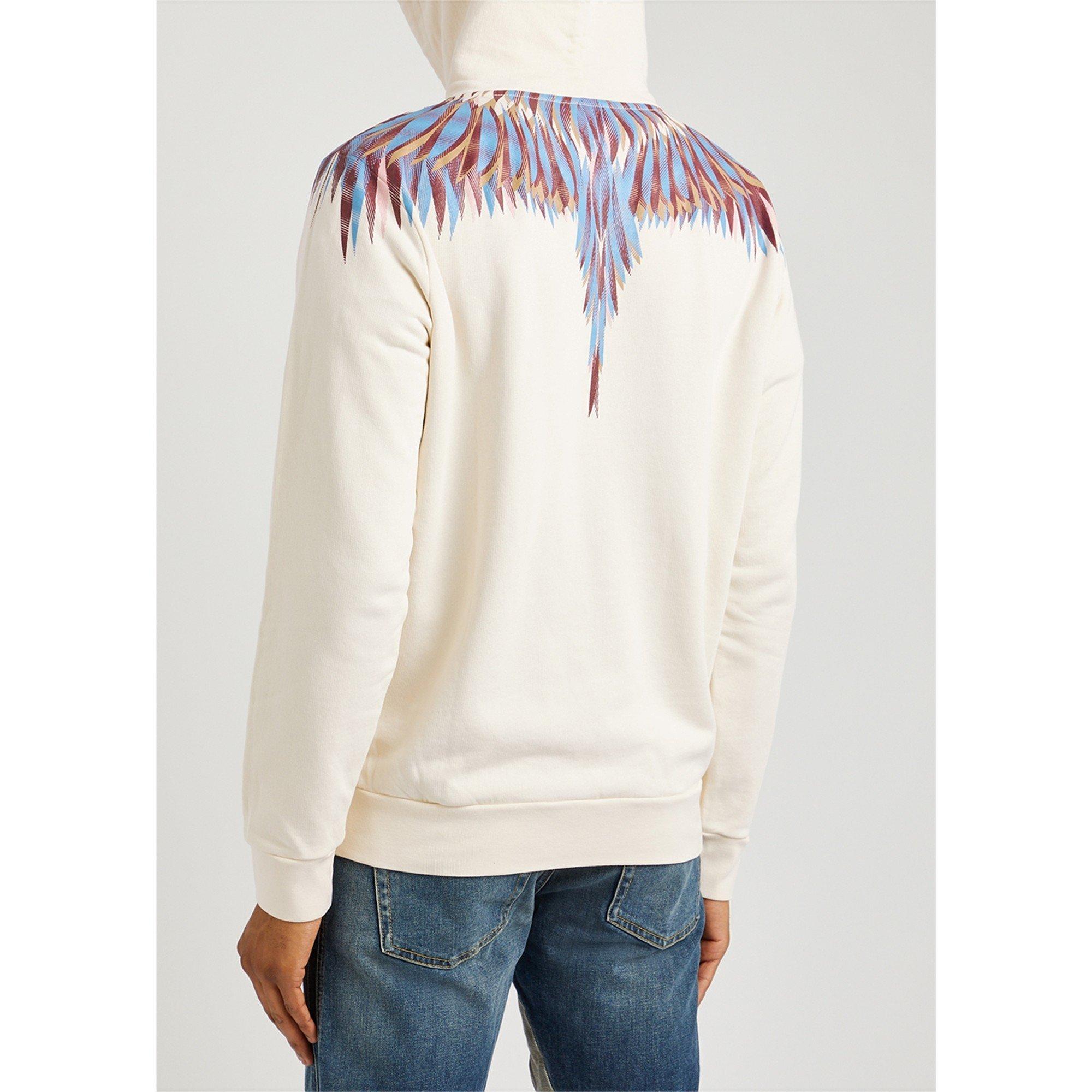 CREAM AND OTHER - Marcelo Burlon - MB LINES WINGS REG HOODIE - 3