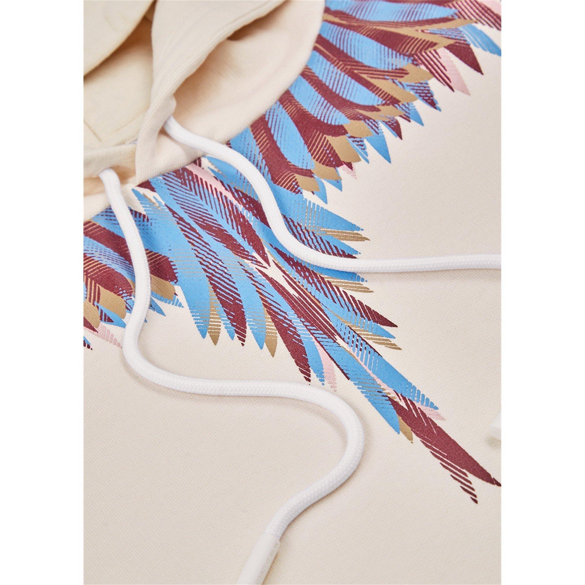 CREAM AND OTHER - Marcelo Burlon - MB LINES WINGS REG HOODIE - 4