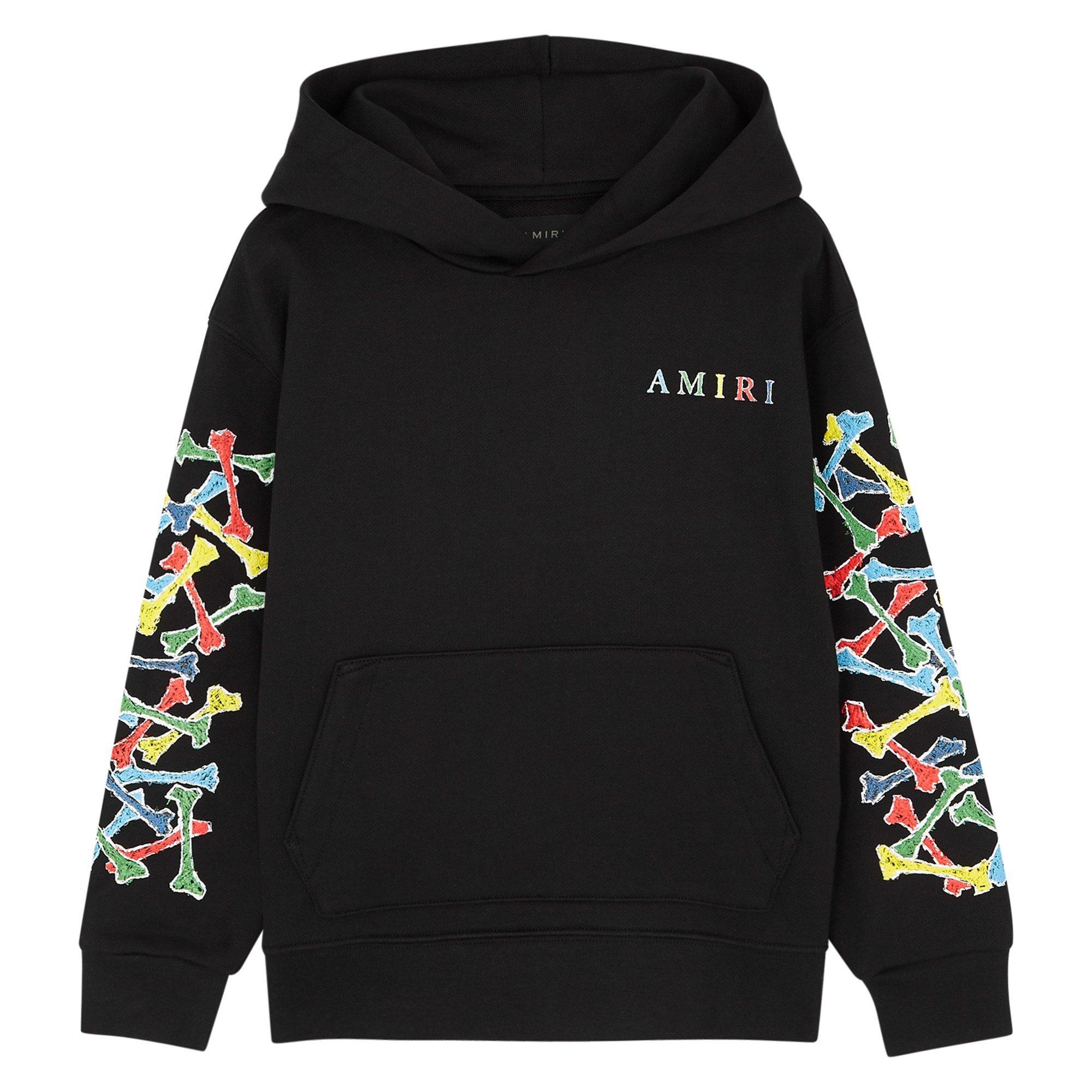 BLACK - Amiri - AM BONES SCRIBBLE HOODIE