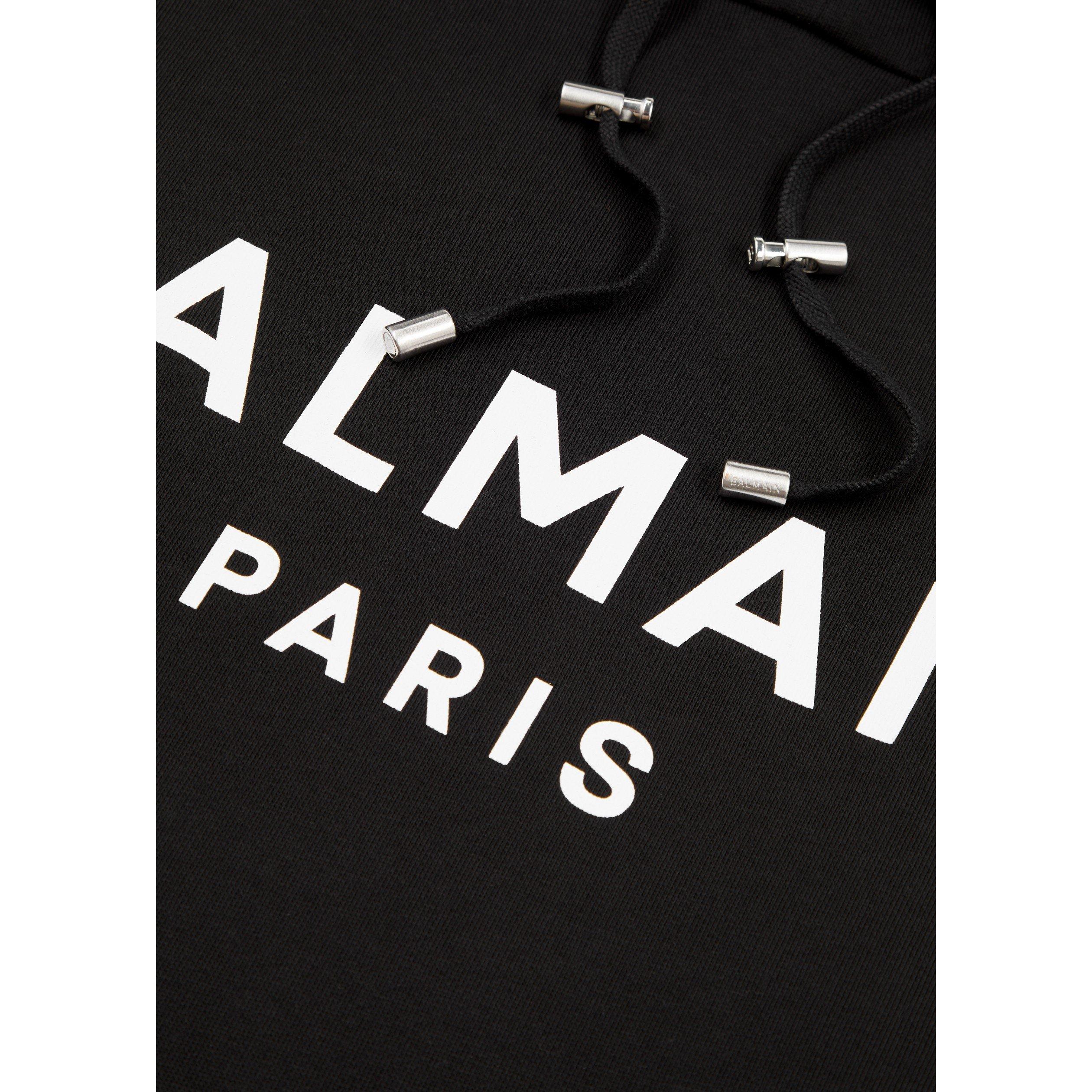 BLACK AND OTHER - Balmain - BAL PRINTED LOGO HOODIE - 4