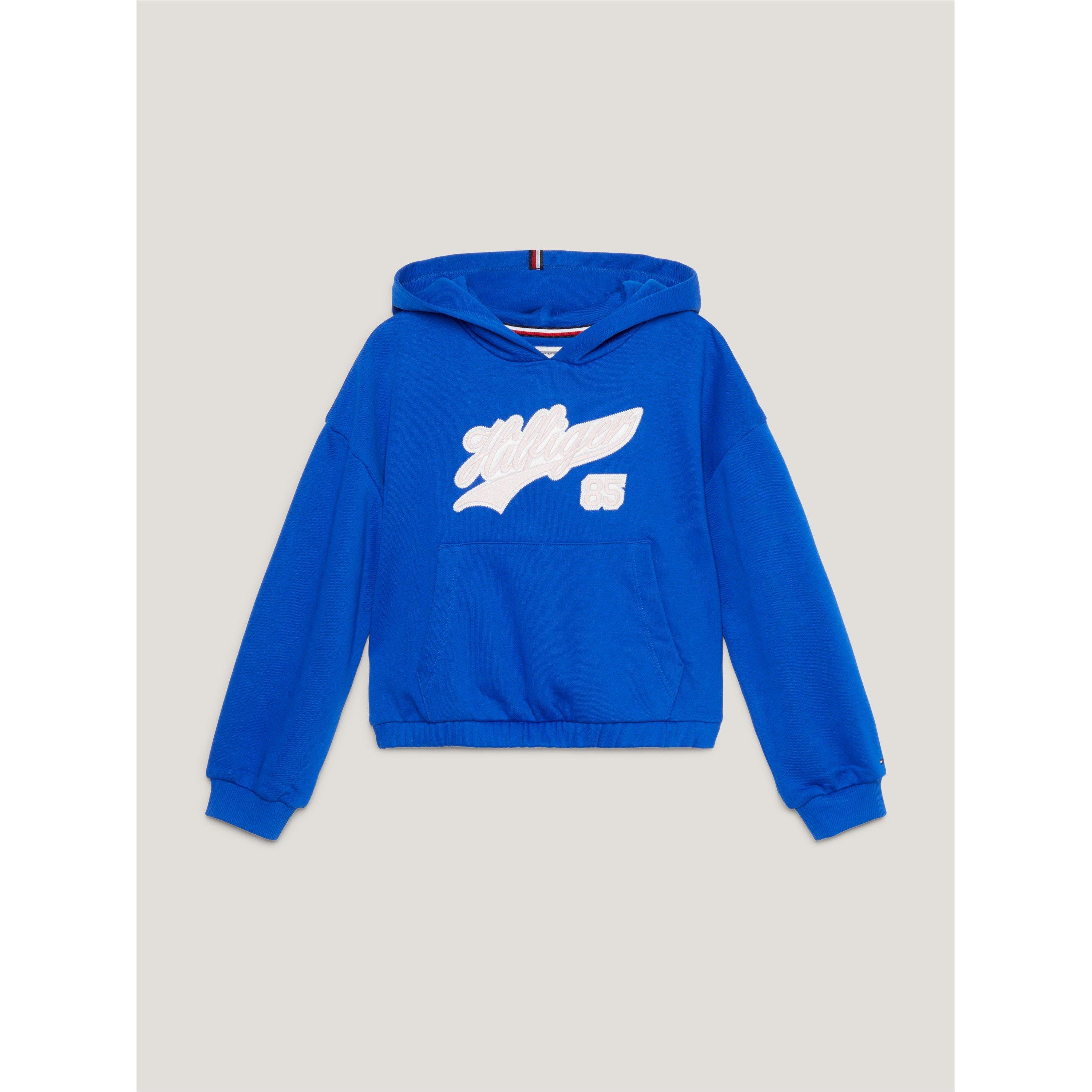 Tommy Hilfiger Girls Script Logo Hoodie Juniors - Ultra Blue - 16Y