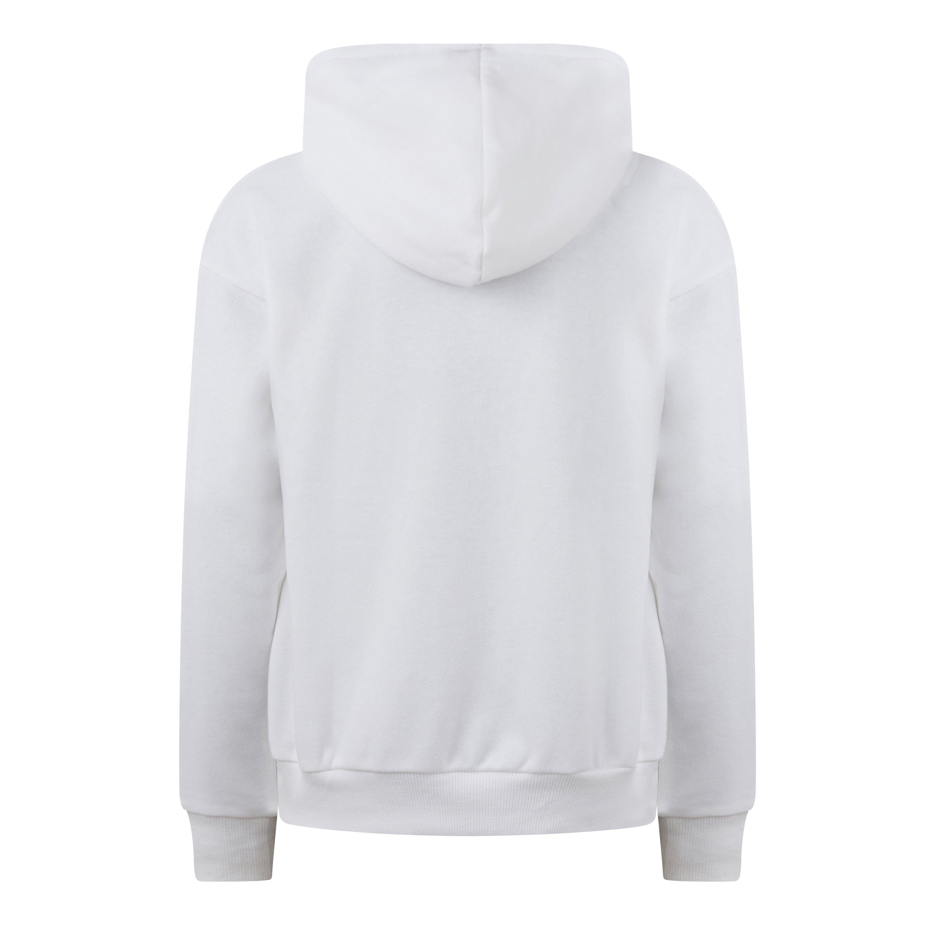 Plain white jacket with hood on sale