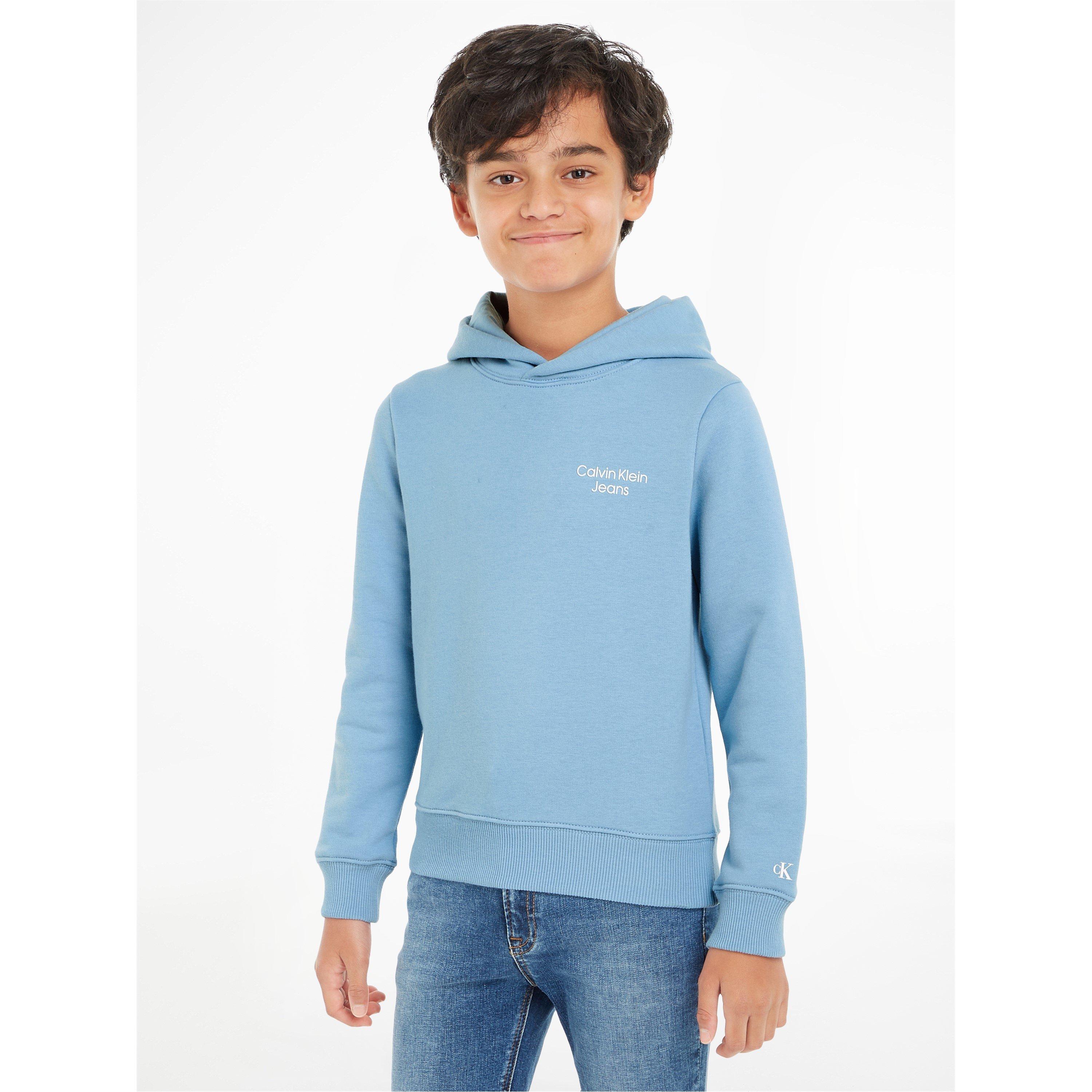 ERRO - Não é necessário traduzir, pois é um conjunto de letras sem sentido ou contexto. - Calvin Klein Jeans - Unisex Kids' CKJ Stack Logo Hoodie - 2