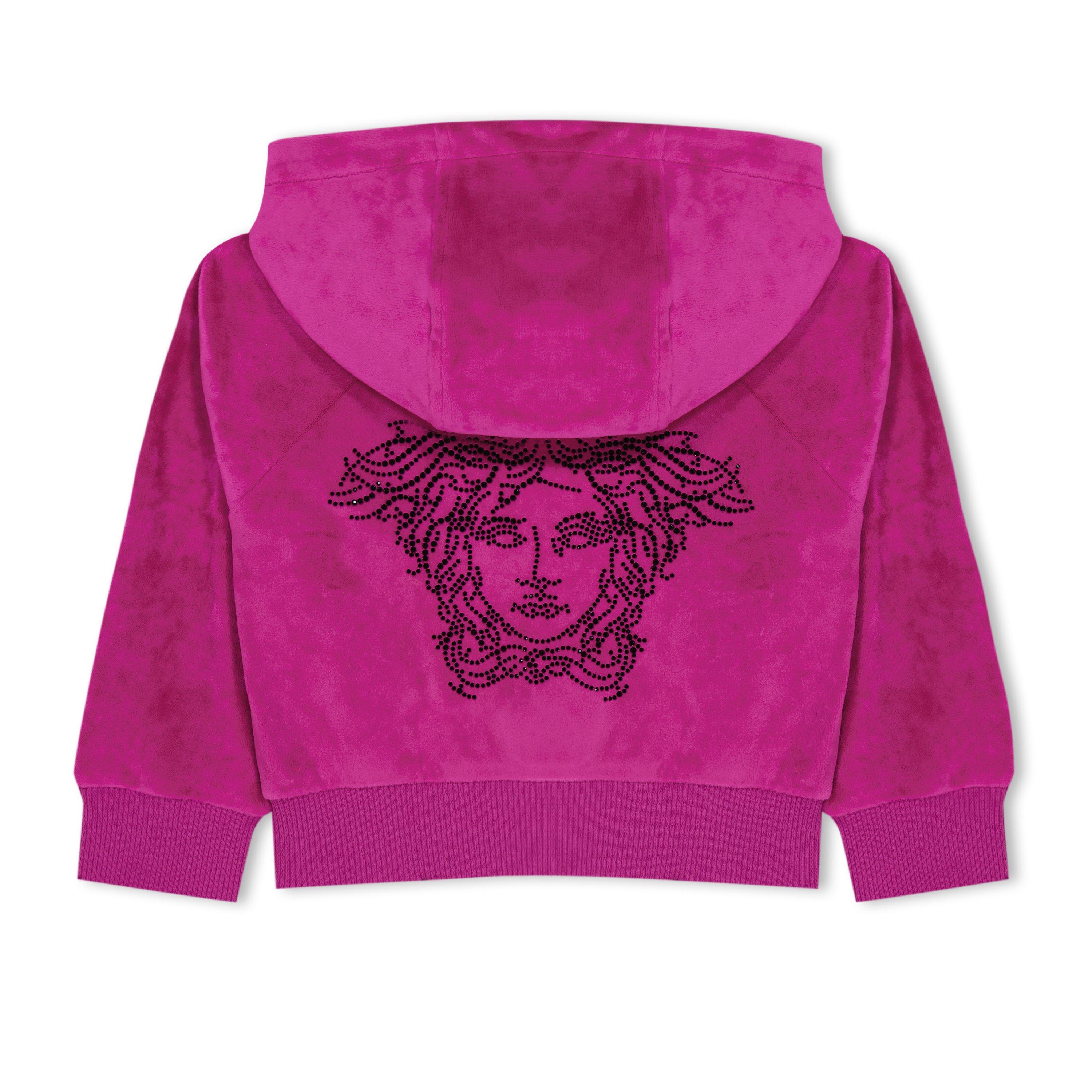 Fuschia 2P110 - Versace - Velour Hoodie Junior Girls - 2