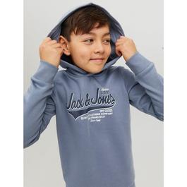 Jack Peached Gingham Shirt Jack Logo Hoodie Junior Boys