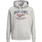 L Grey Melan - Jack and Jones - Jack Logo Hoodie - 5