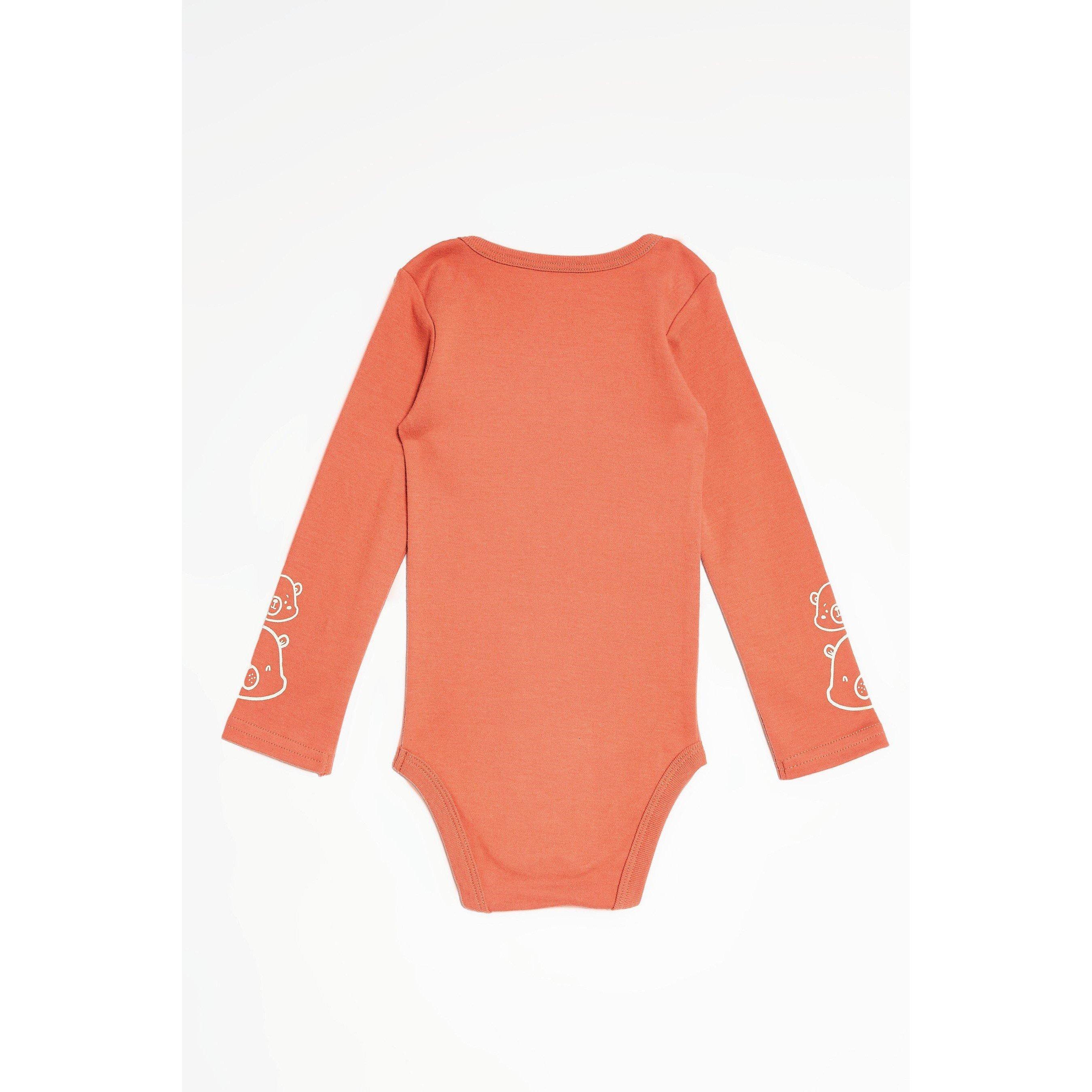 Creme/Laranja - Hello World - Kids' Short-Sleeve Blouse - 2