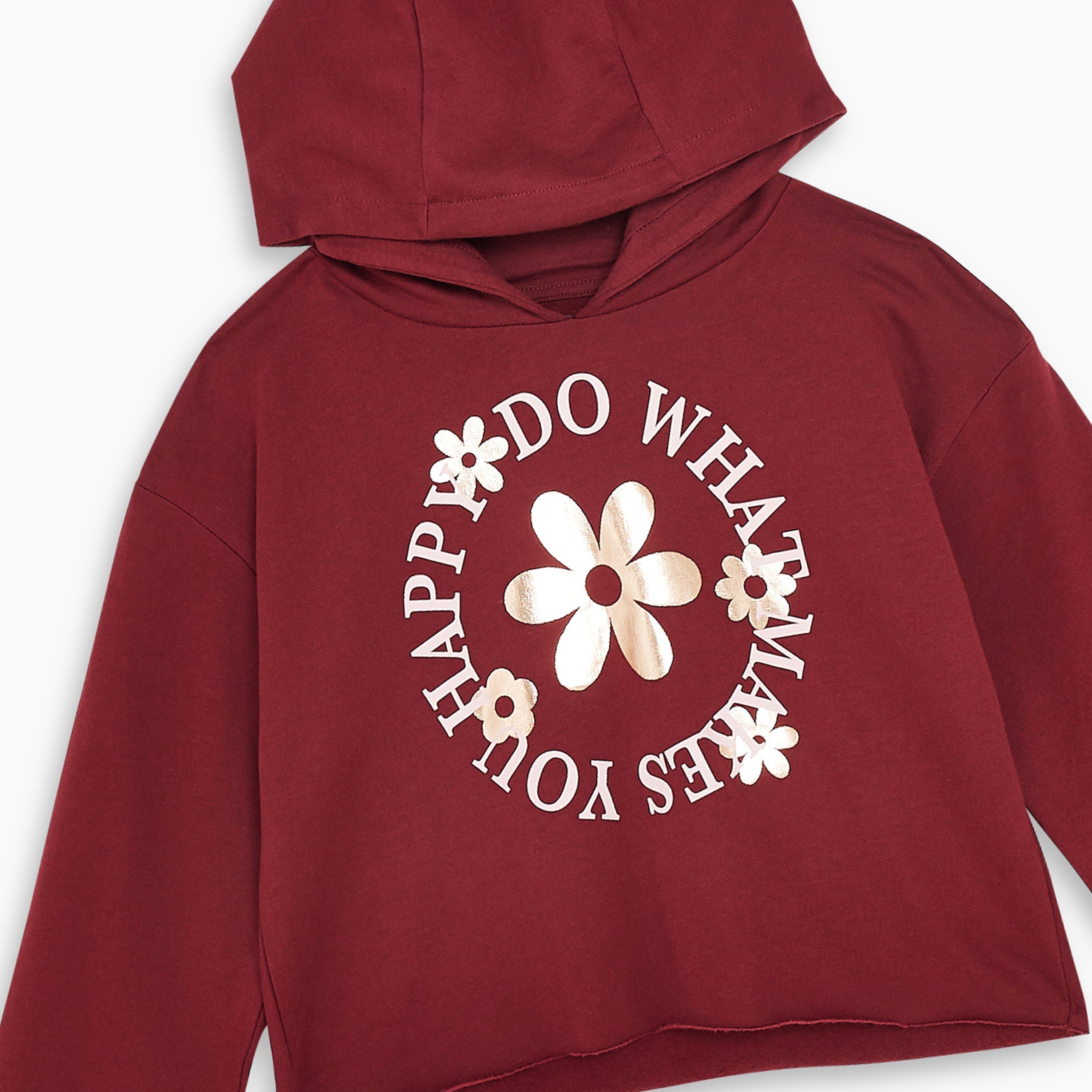 Burgundija - Be You - Kids' Studio Happy Hoodie - 3