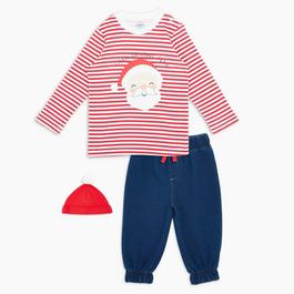 Hello World Baby Boys 3 Piece Santa Set