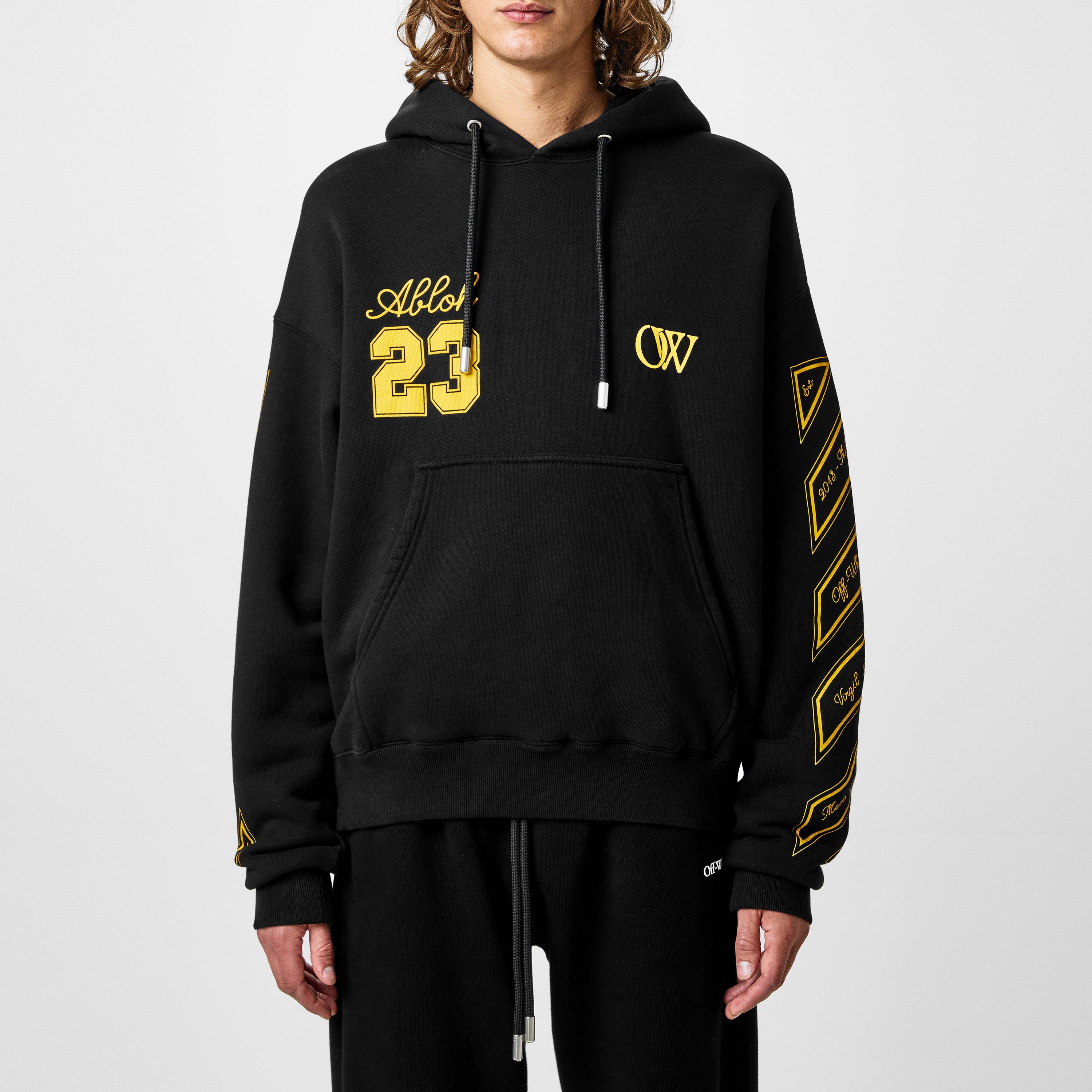 Black Gold - Off White - Men's 23 Skate Over The Head Hoodie, Edgy 90s-inspired - 3