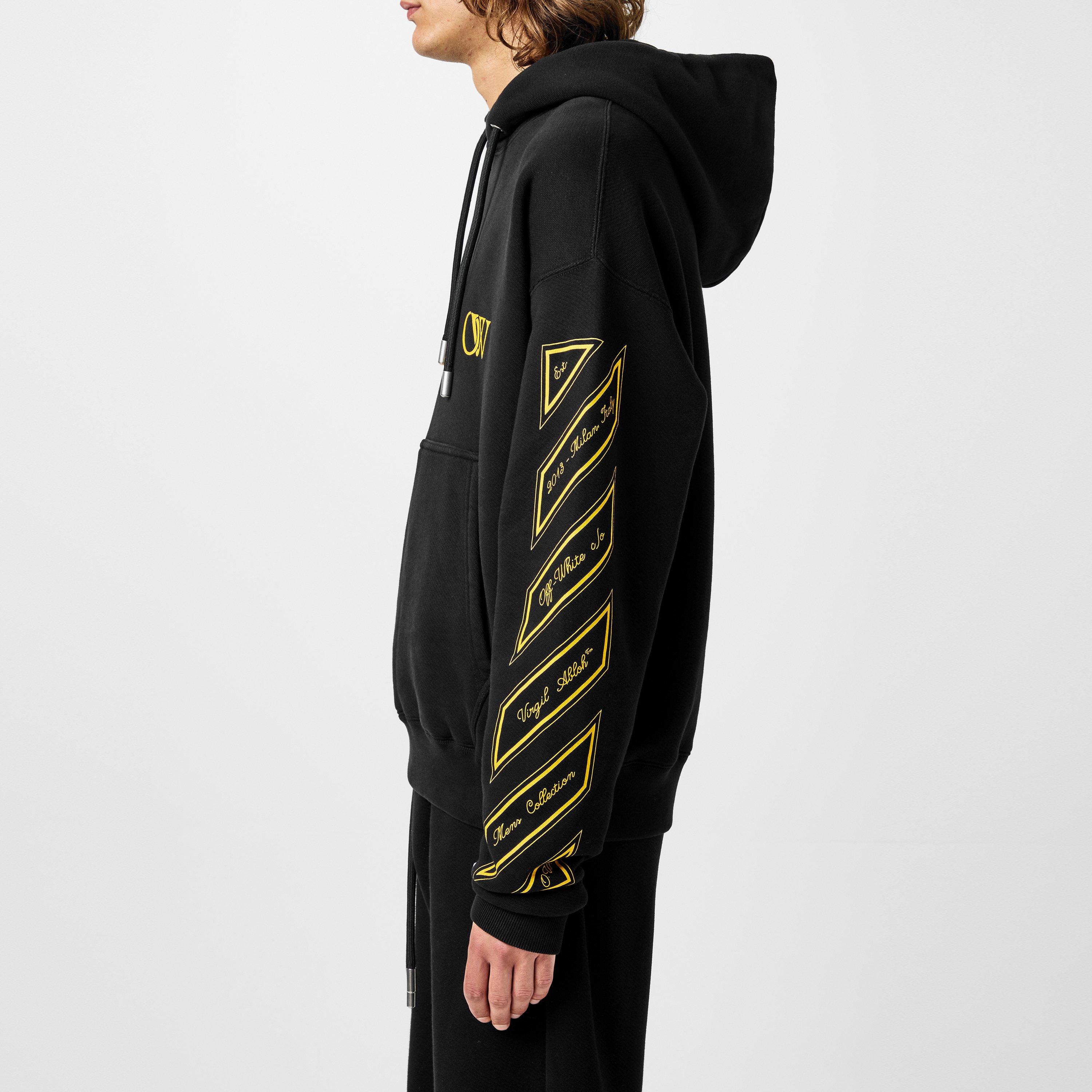 Black Gold - Off White - Men's 23 Skate Over The Head Hoodie, Edgy 90s-inspired - 5