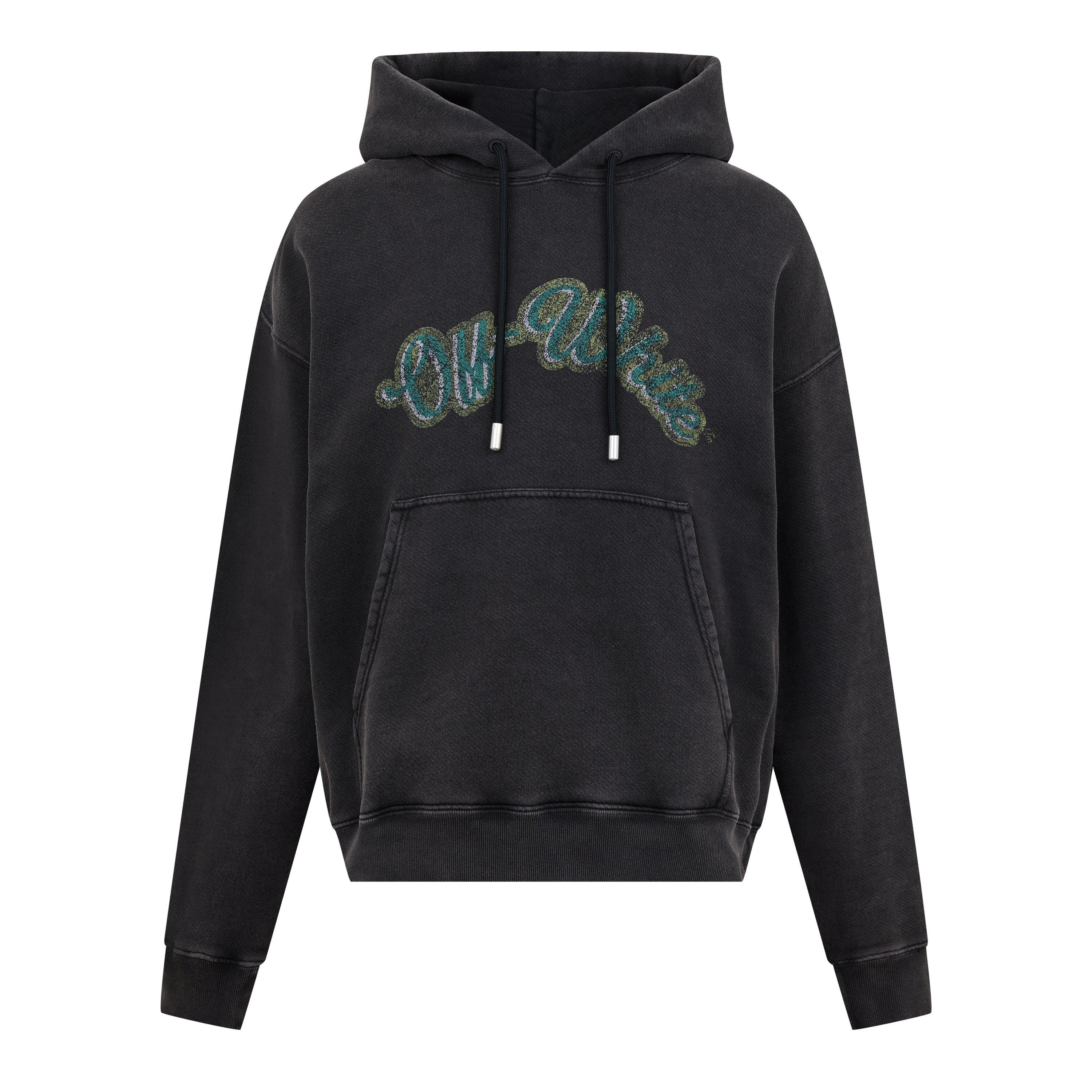 Crna - Off White - Men's Bacchus Skate Hoodie, Unique Distressed Print - 5