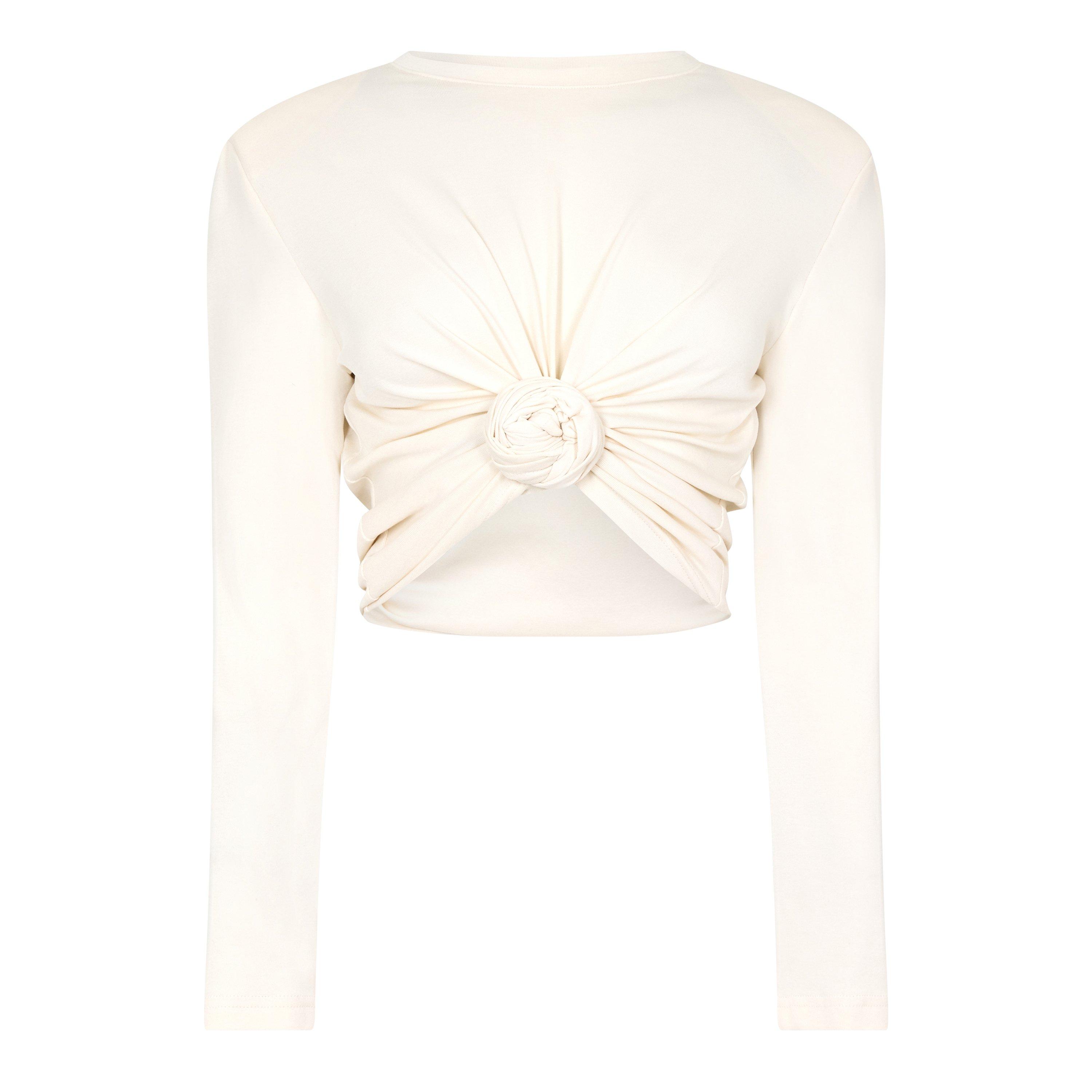 Magda Butrym Women's Blouse 14 Long Sleeve - Cream - Size 8 (XS)
